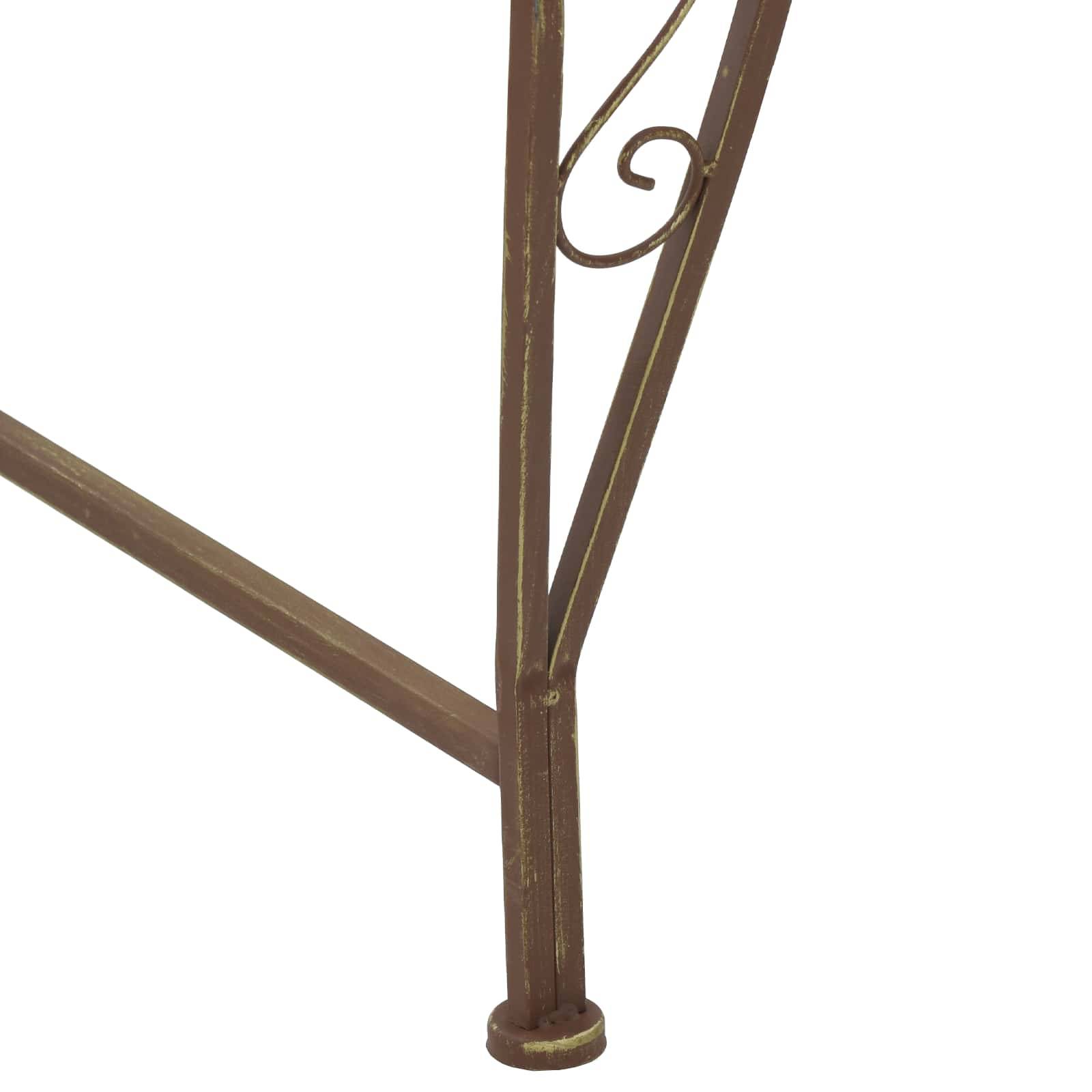 vidaXL Baumbank 8-Sitzanzahl Ø 160 x 44 cm Stahl Antikbraun Rund