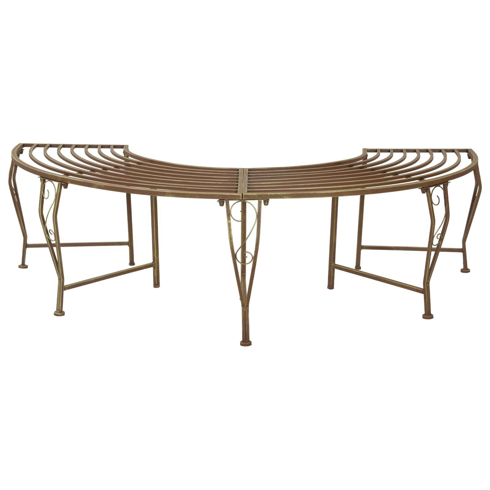 vidaXL Baumbank 4-Sitzanzahl 160 x 80 x 44 cm Stahl Antikbraun