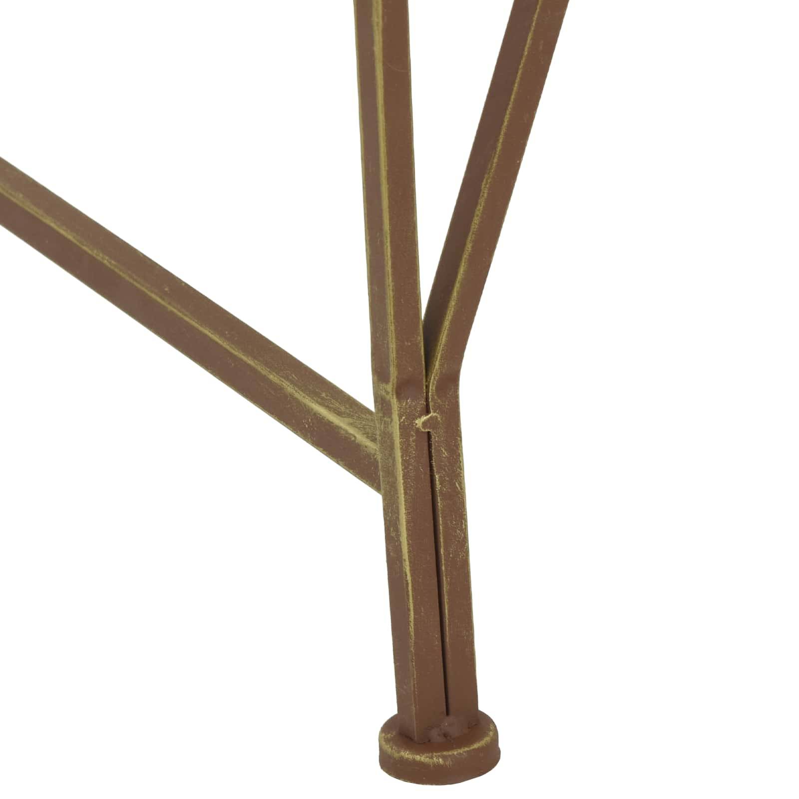 vidaXL Baumbank 4-Sitzanzahl 160 x 80 x 44 cm Stahl Antikbraun