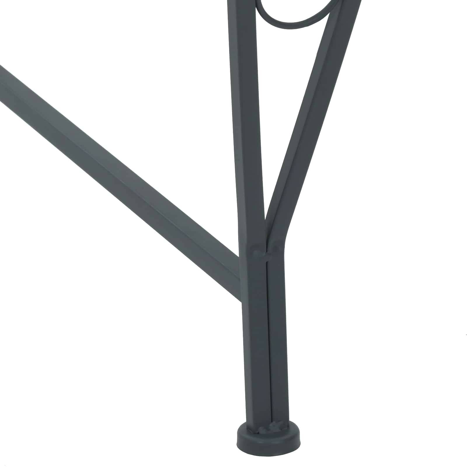 vidaXL Baumbank 4-Sitzanzahl 160 x 80 x 89 cm Stahl Silber Grau