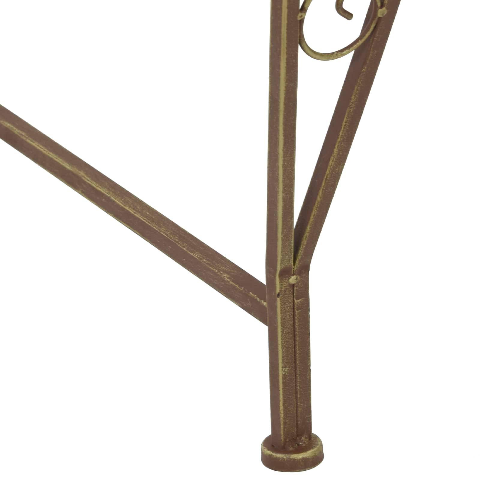 vidaXL Baumbank 4-Sitzanzahl 160 x 80 x 89 cm Stahl Antikbraun