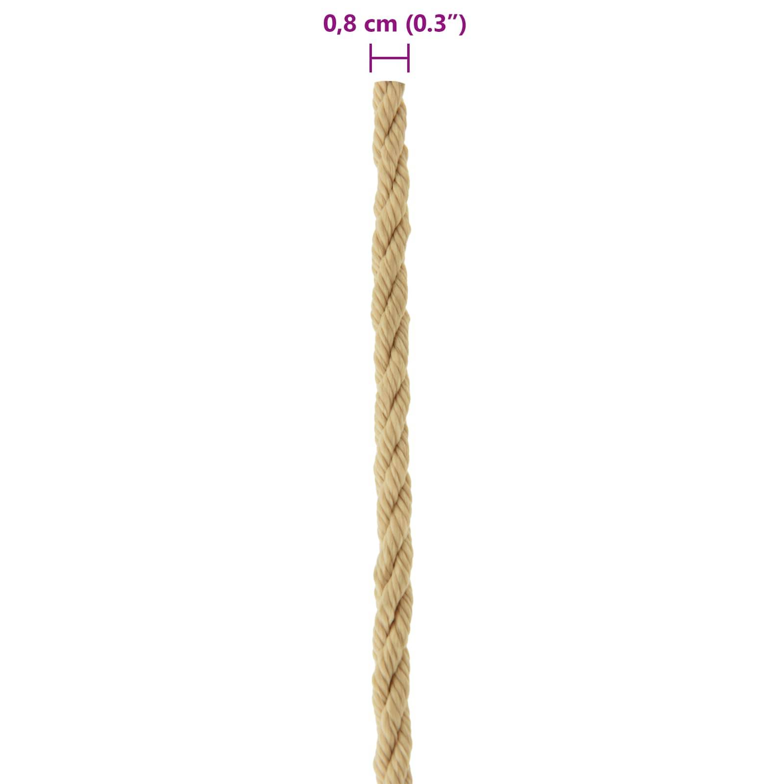 vidaXL Bootsseil 0.8 mm 50 m Natur