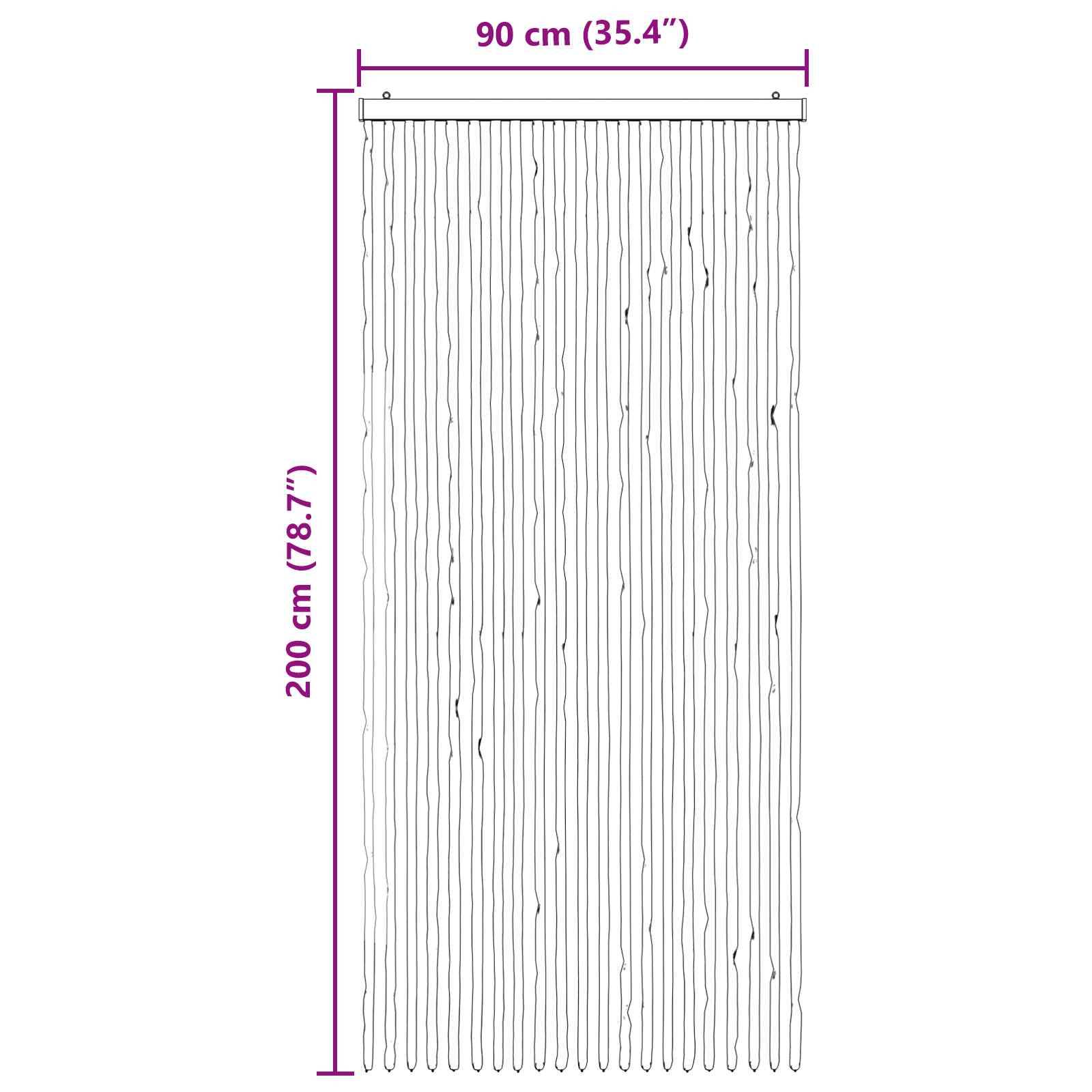 vidaXL Insektenschutzvorhang Chenille Braun und Beige 90 x 200 cm