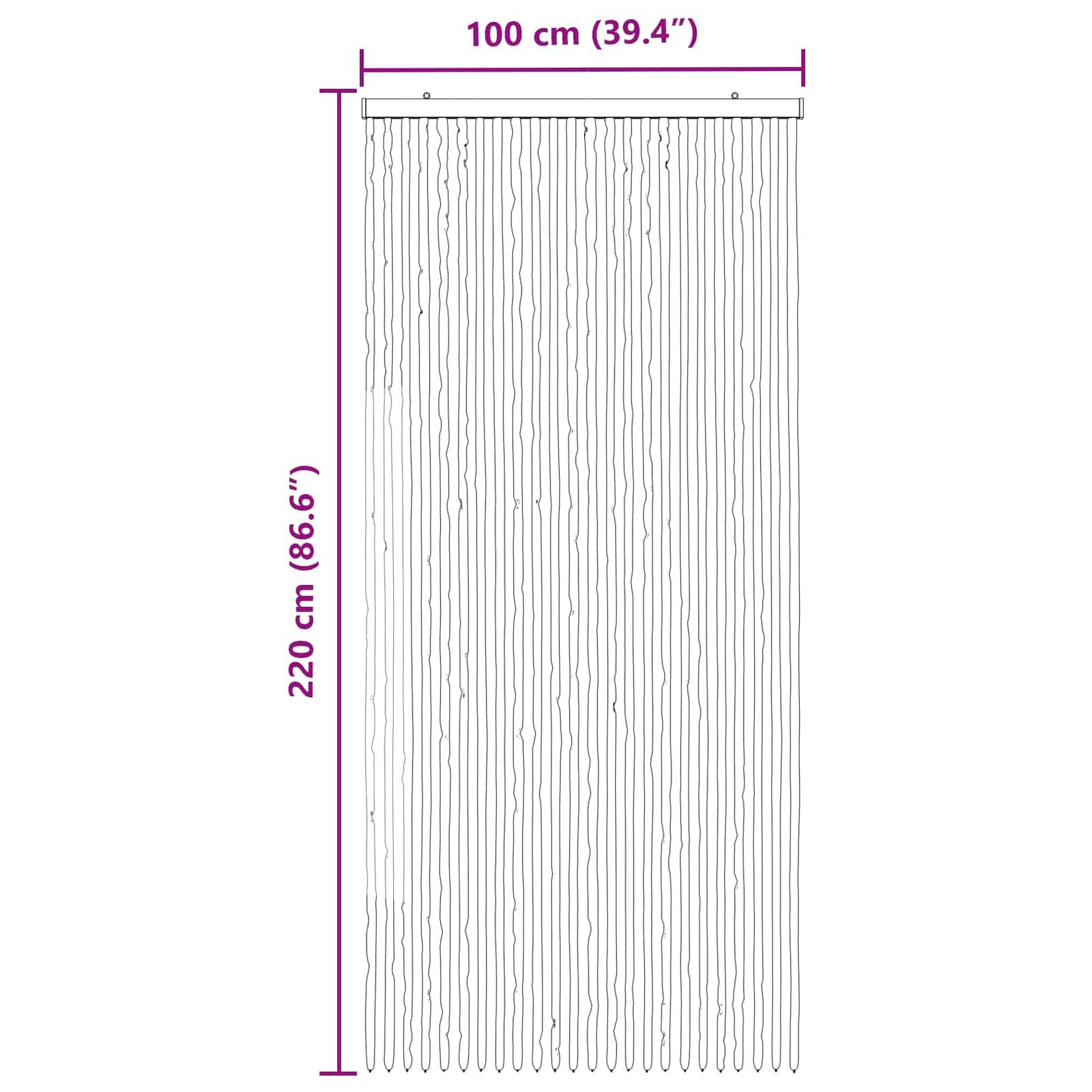 vidaXL Insektenschutzvorhang Chenille Grau und Beige 100 x 220 cm