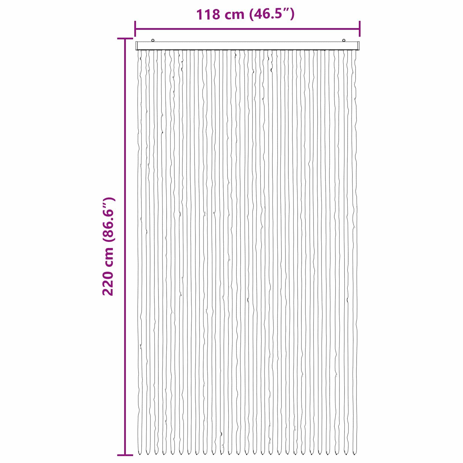 vidaXL Insektenschutzvorhang Chenille Grau und Beige 118 x 220 cm