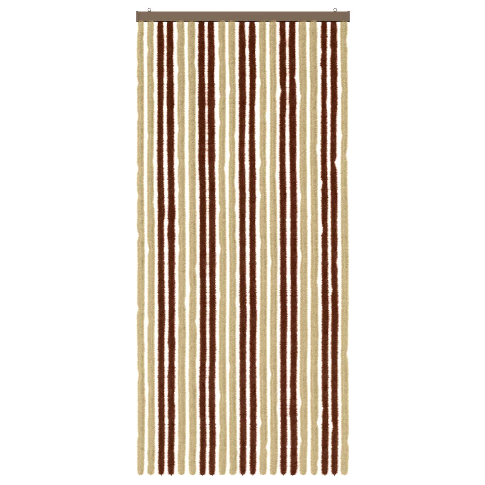 vidaXL Insektenschutzvorhang Chenille Braun und Beige 90 x 200 cm