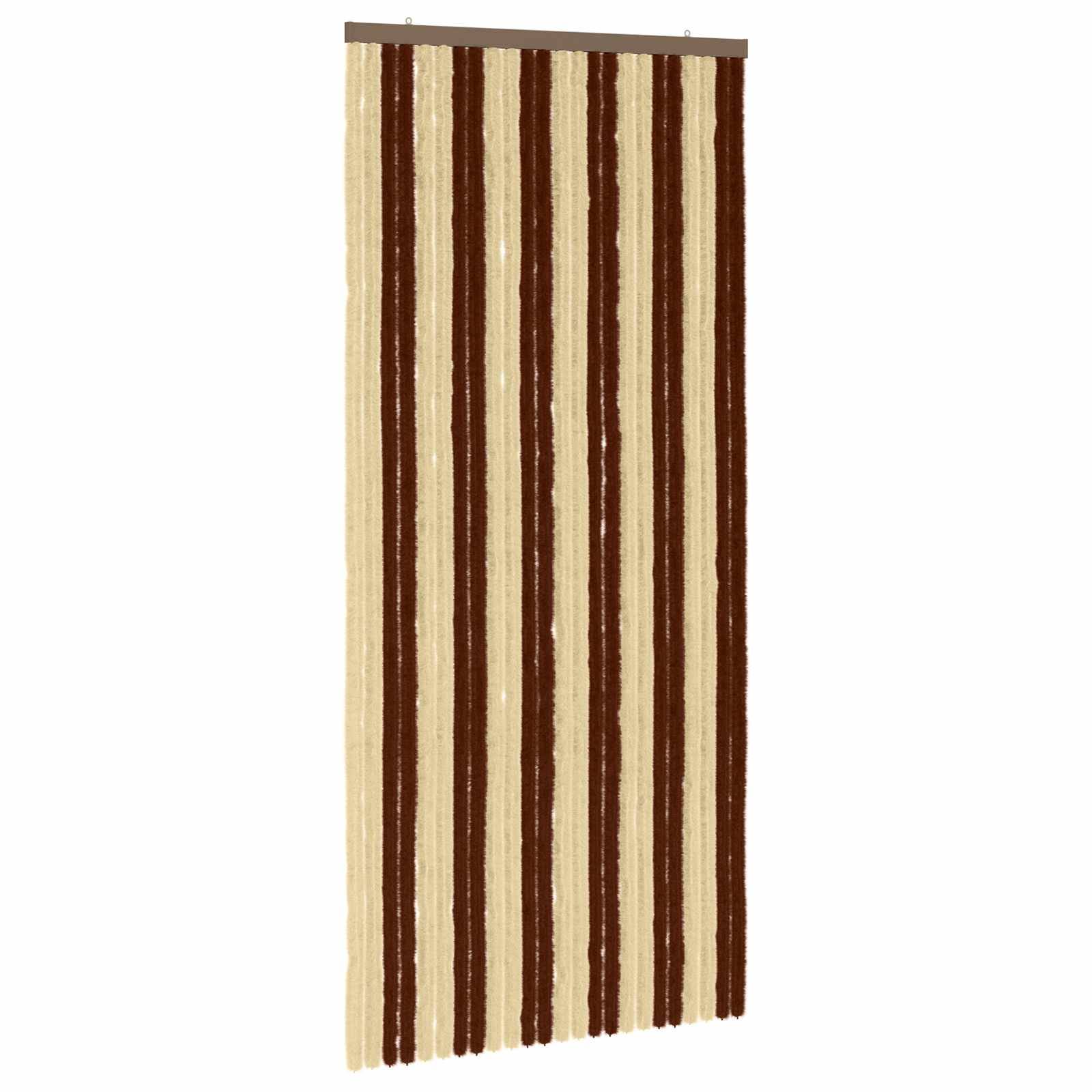 vidaXL Insektenschutzvorhang Chenille Braun und Beige 100 x 220 cm
