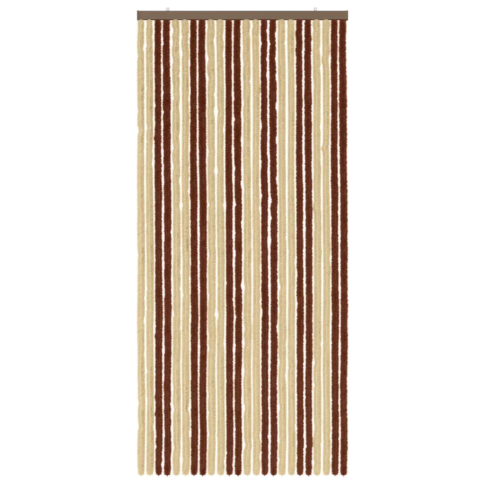vidaXL Insektenschutzvorhang Chenille Braun und Beige 100 x 220 cm