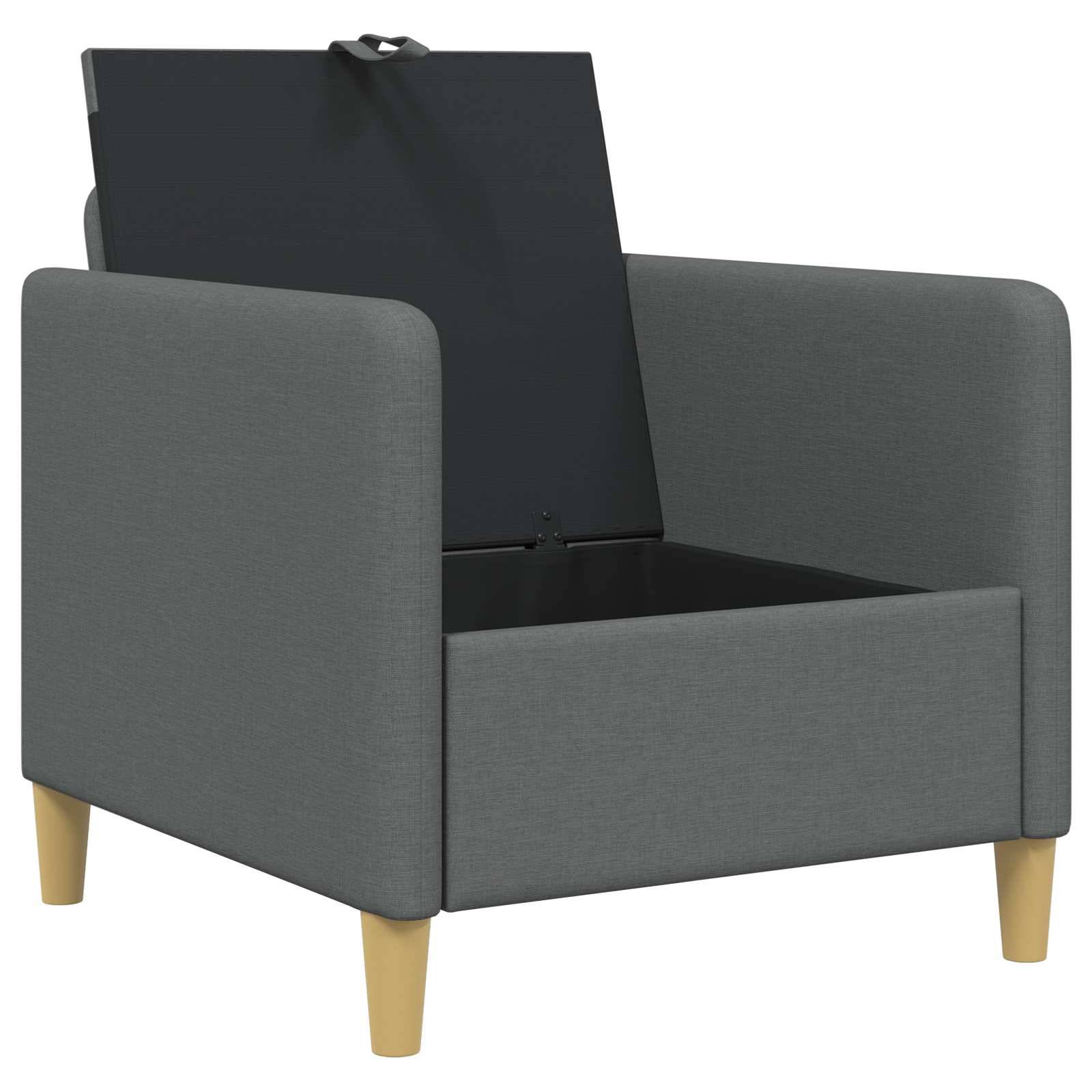 vidaXL Sofa mit Stauraum Dunkelgrau 72 x 78 x 87 cm Polyester