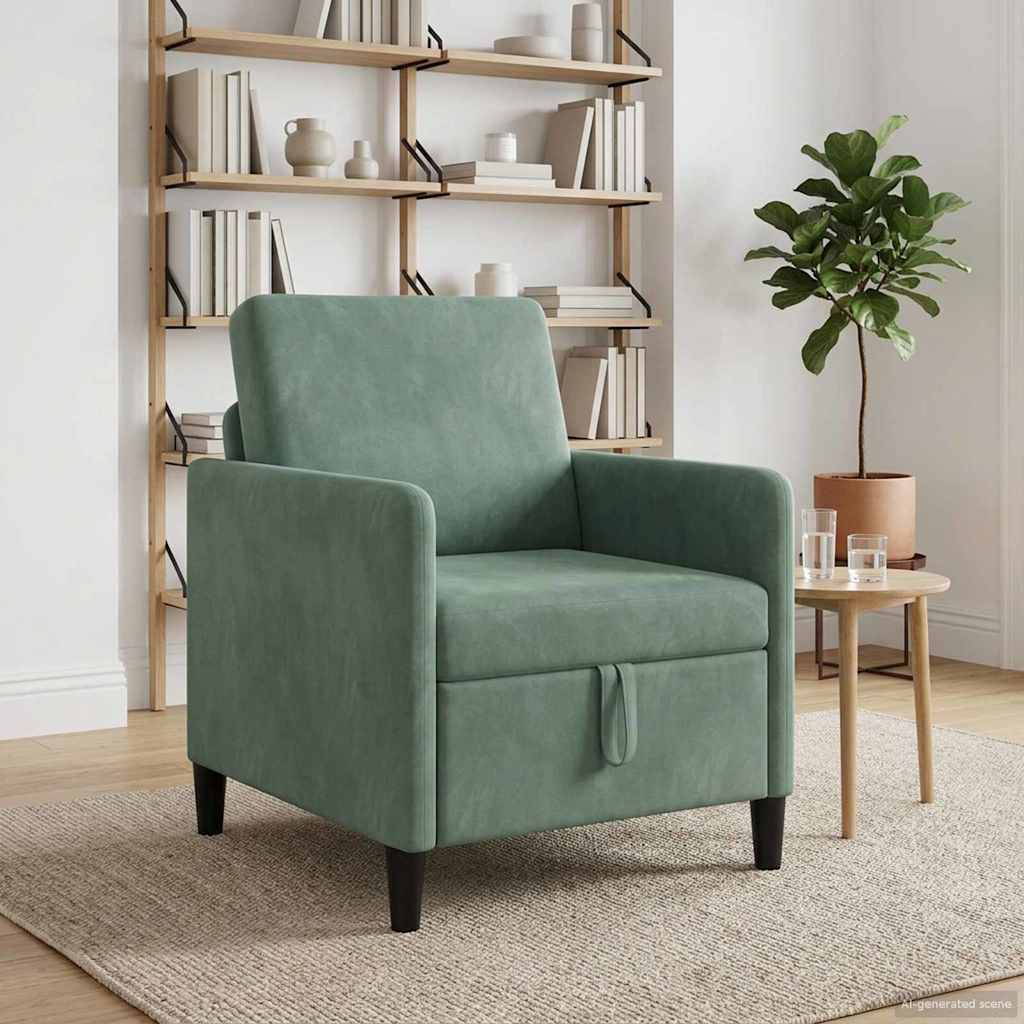vidaXL Sofa mit Stauraum Meergrün 72 x 78 x 87 cm Polyester