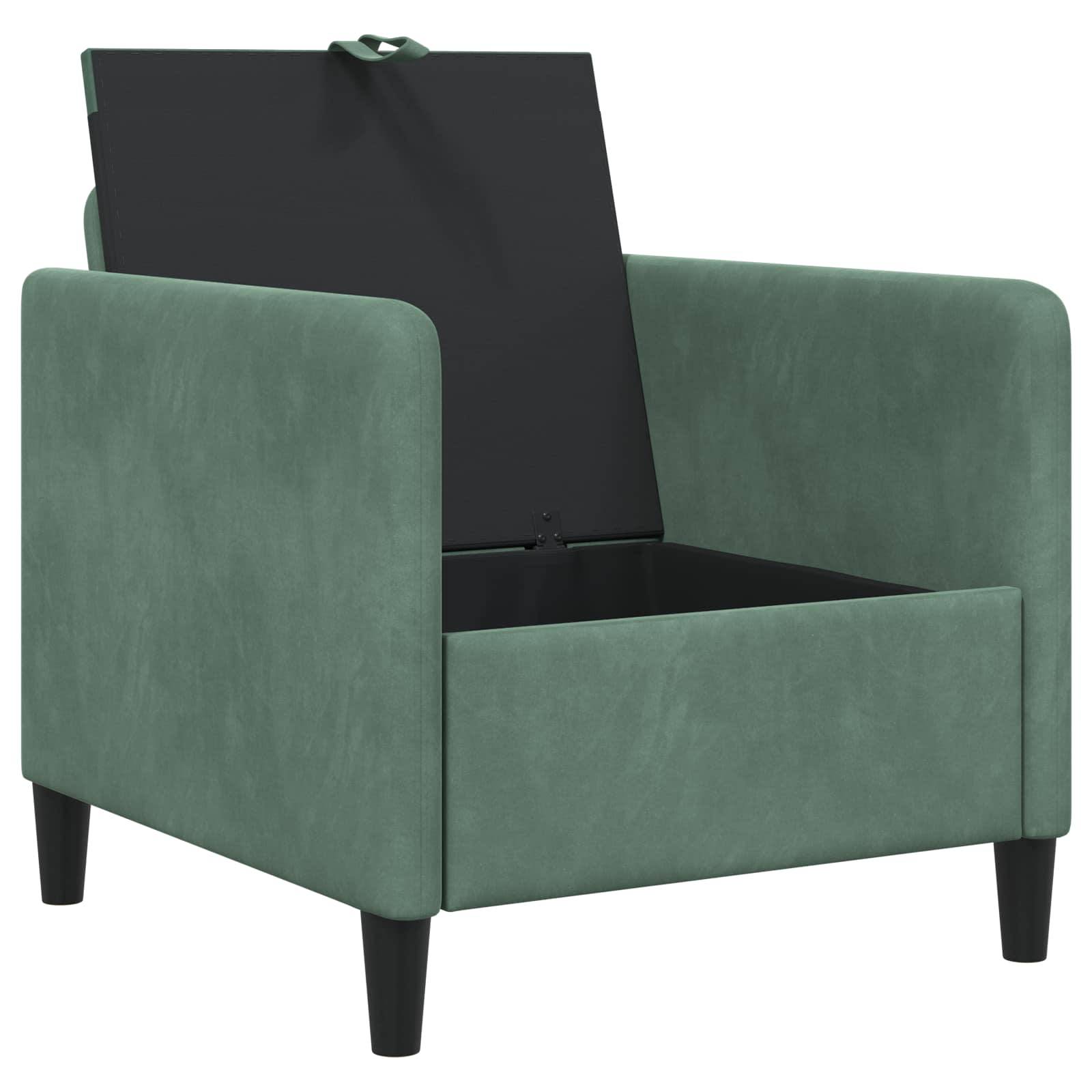 vidaXL Sofa mit Stauraum Meergrün 72 x 78 x 87 cm Polyester