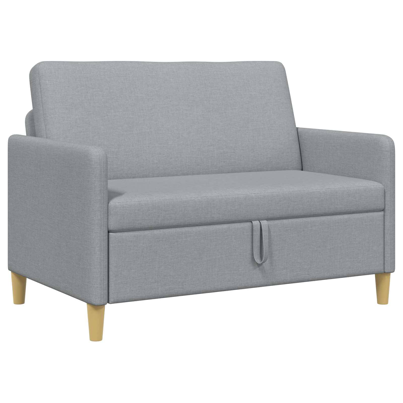 vidaXL Sofa mit Stauraum Hellgrau 122 x 78 x 87 cm Polyester