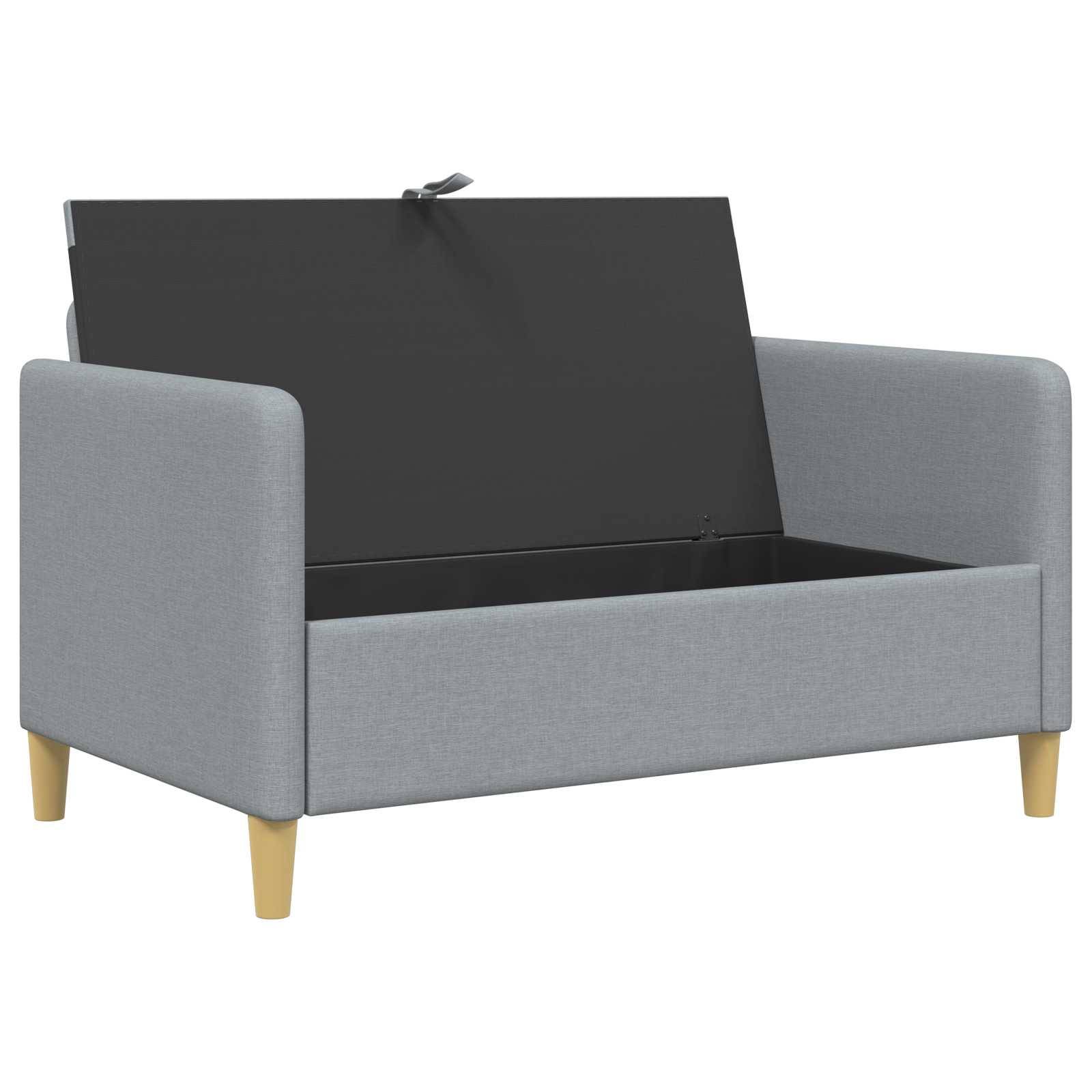 vidaXL Sofa mit Stauraum Hellgrau 122 x 78 x 87 cm Polyester