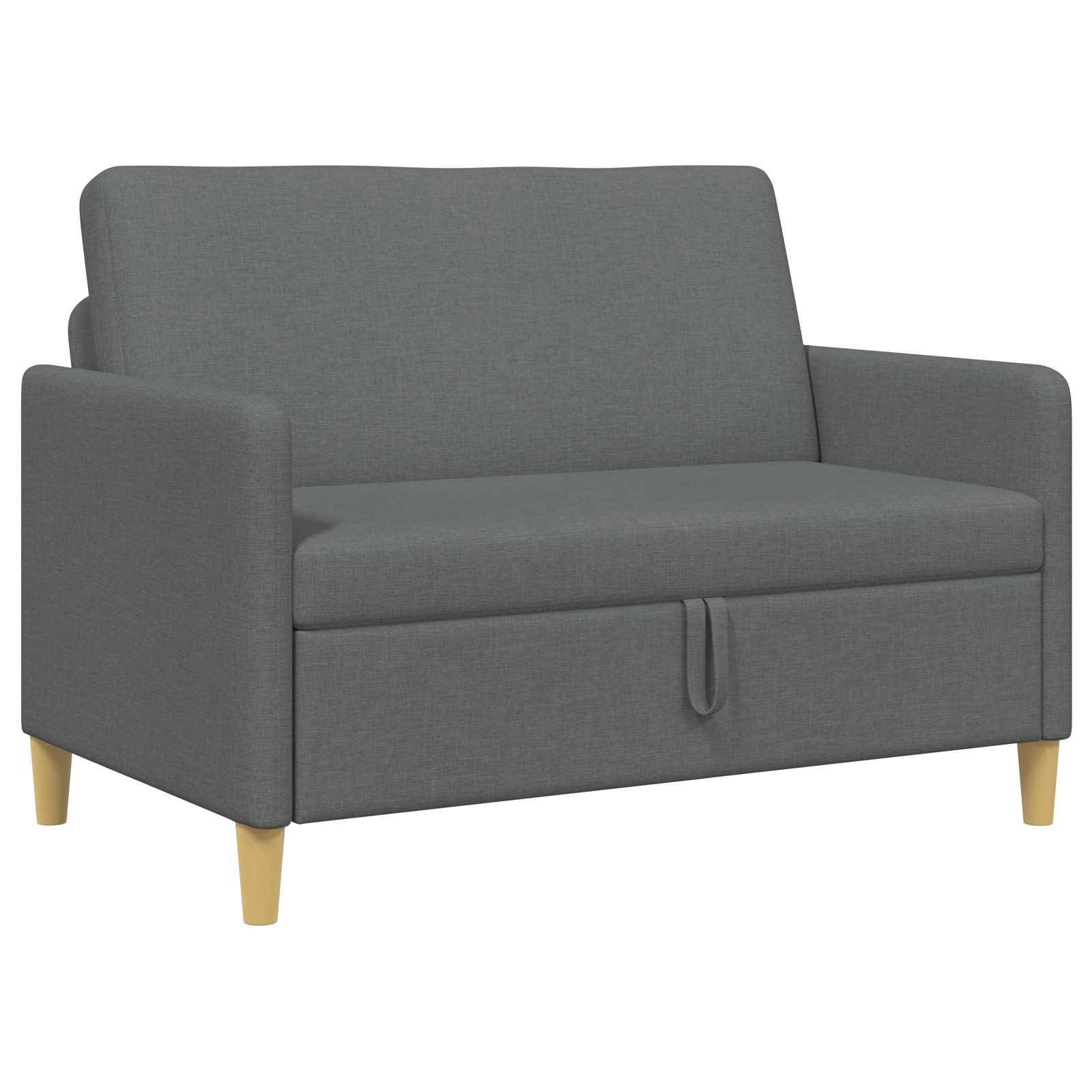 vidaXL Sofa mit Stauraum Dunkelgrau 122 x 78 x 87 cm Polyester