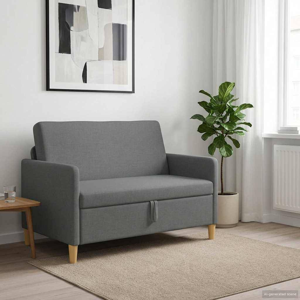 vidaXL Sofa mit Stauraum Dunkelgrau 122 x 78 x 87 cm Polyester