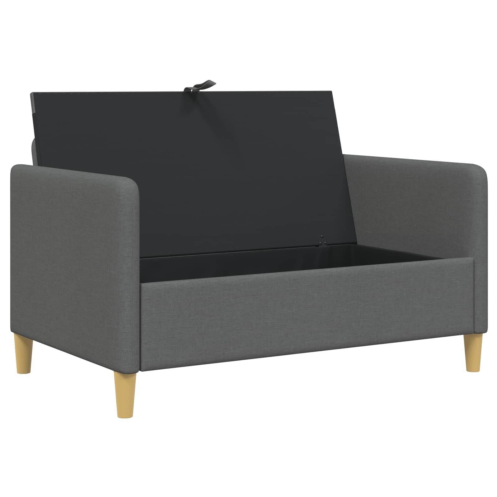 vidaXL Sofa mit Stauraum Dunkelgrau 122 x 78 x 87 cm Polyester