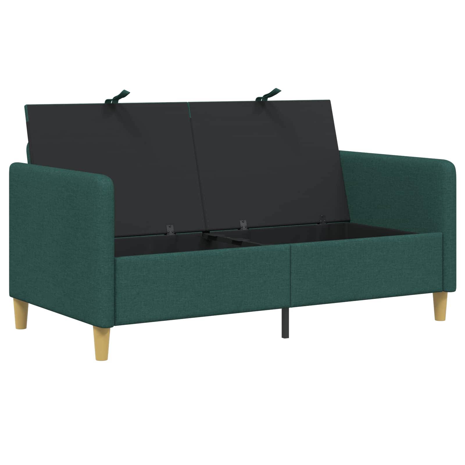 vidaXL Sofa mit Stauraum Dunkelgrün 152 x 78 x 87 cm Polyester