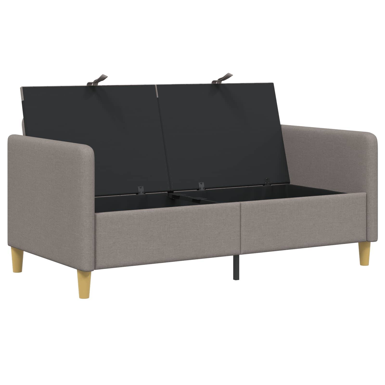 vidaXL Sofa mit Stauraum Taupe 152 x 78 x 87 cm Polyester