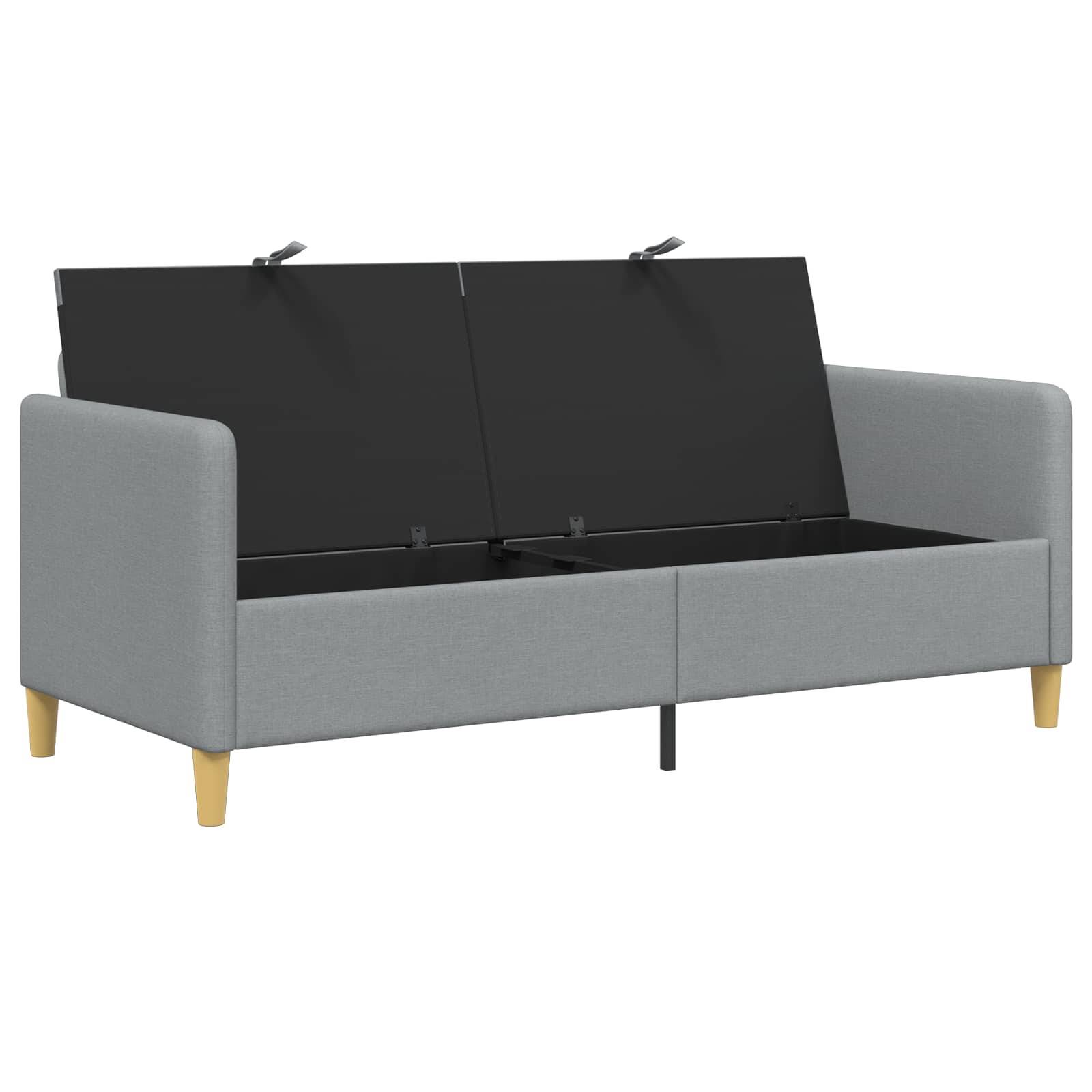 vidaXL Sofa mit Stauraum Hellgrau 172 x 78 x 87 cm Polyester