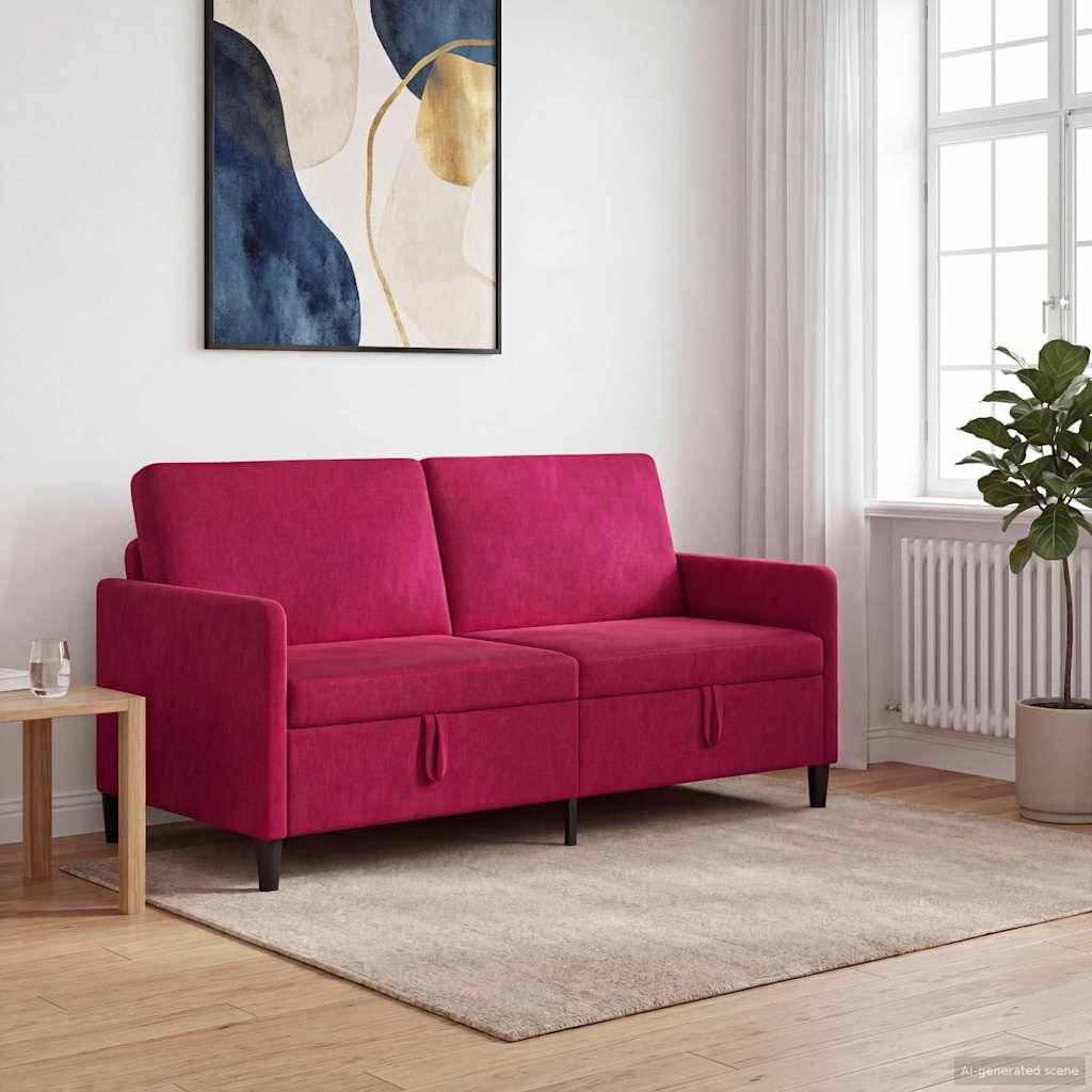vidaXL Sofa mit Stauraum Weinrot 172 x 78 x 87 cm Polyester