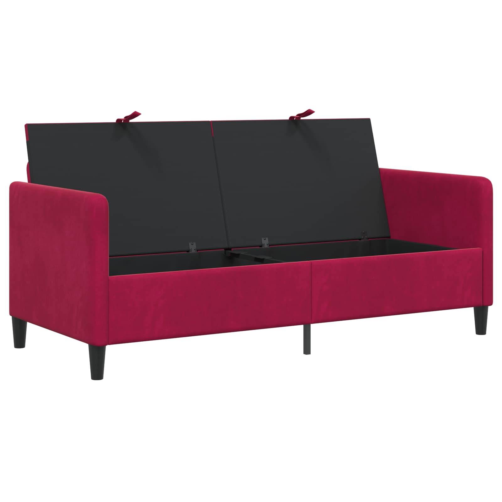 vidaXL Sofa mit Stauraum Weinrot 172 x 78 x 87 cm Polyester