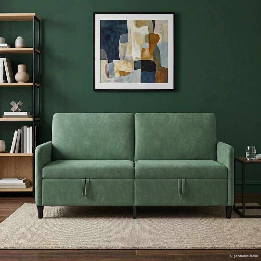 vidaXL Sofa mit Stauraum Meergrün 172 x 78 x 87 cm Polyester