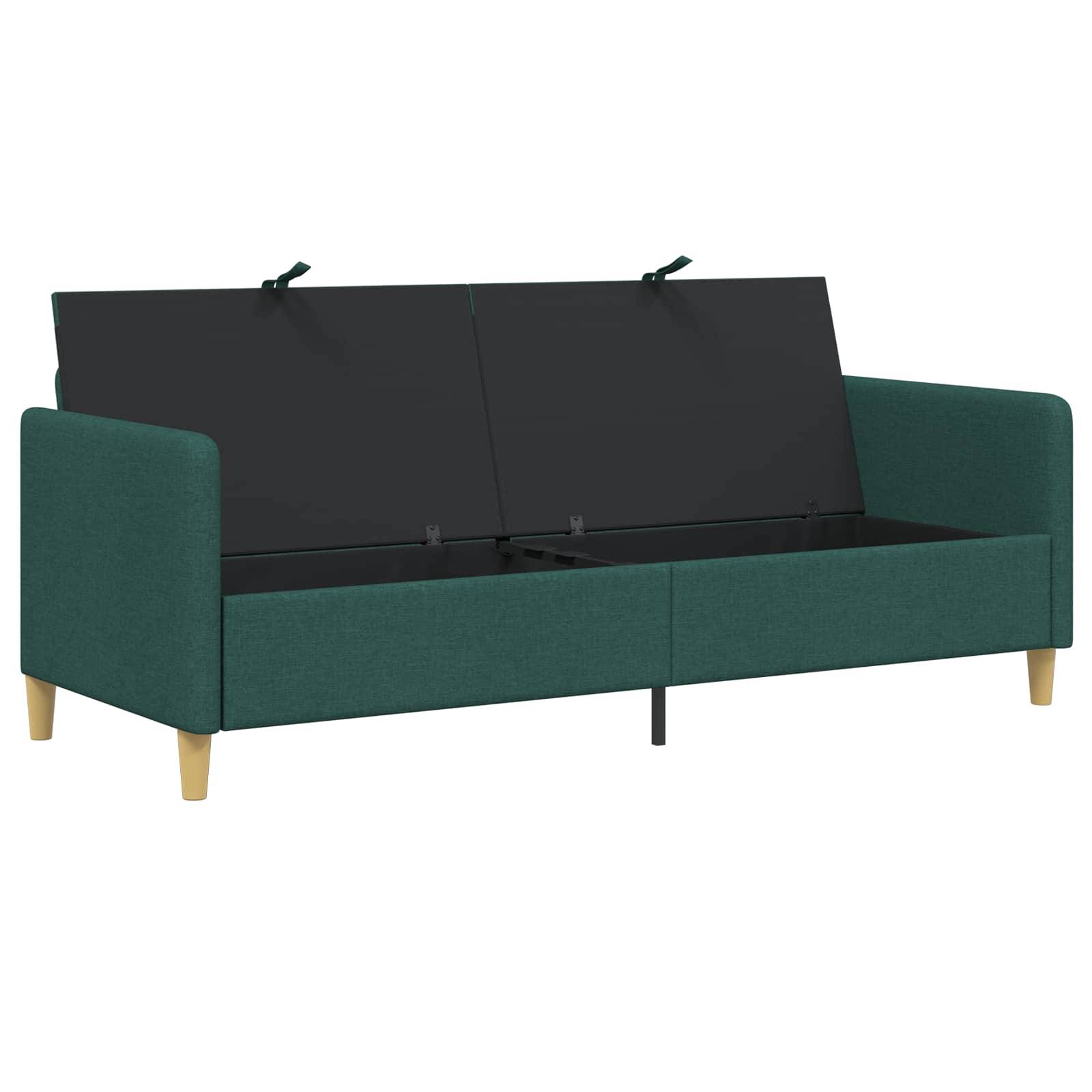 vidaXL Sofa mit Stauraum Dunkelgrün 192 x 78 x 87 cm Polyester