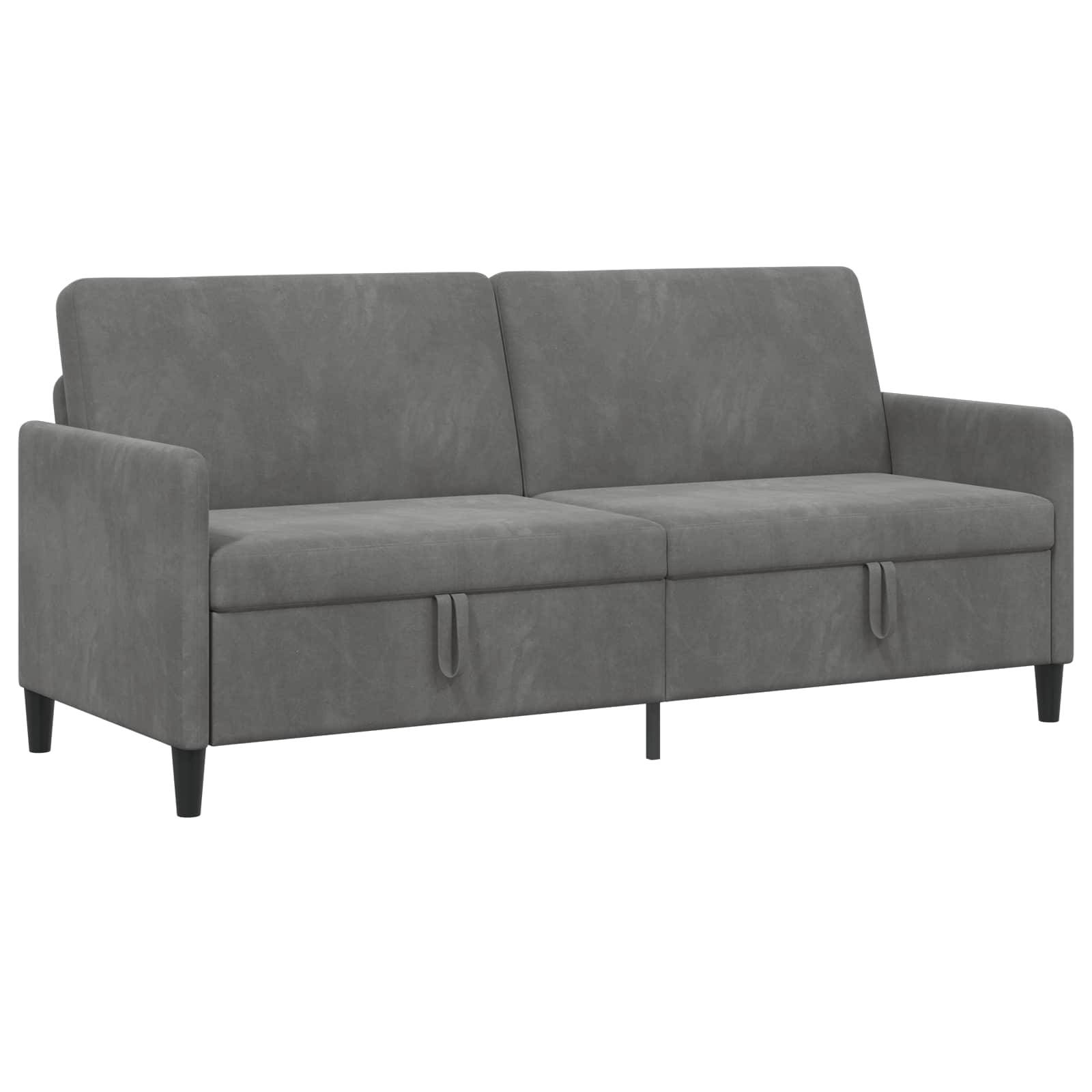 vidaXL Sofa mit Stauraum Dunkelgrau 192 x 78 x 87 cm Polyester