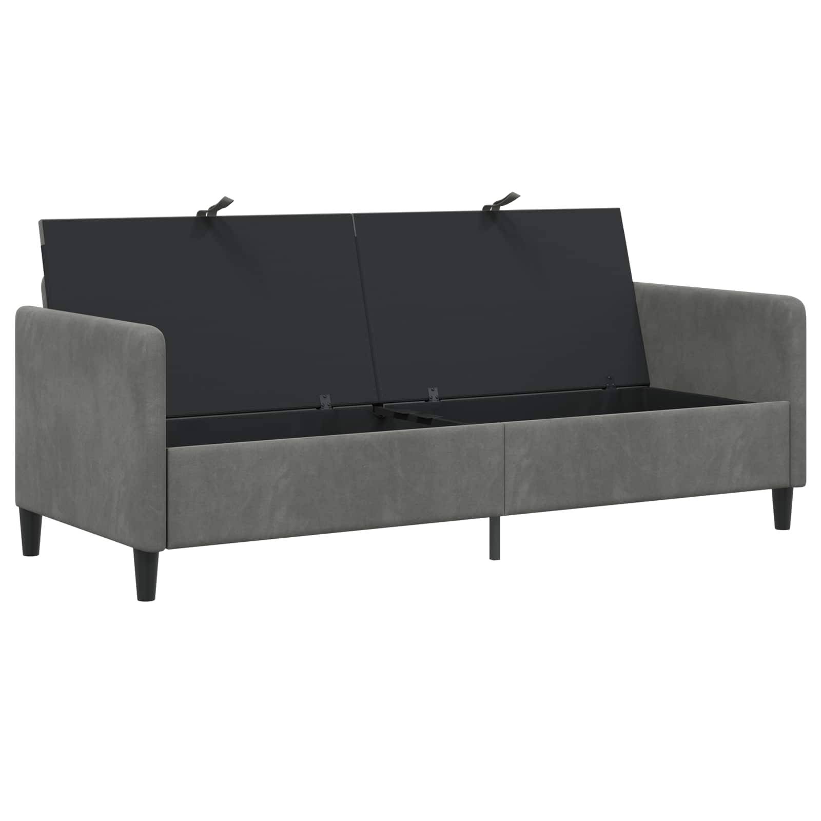 vidaXL Sofa mit Stauraum Dunkelgrau 192 x 78 x 87 cm Polyester
