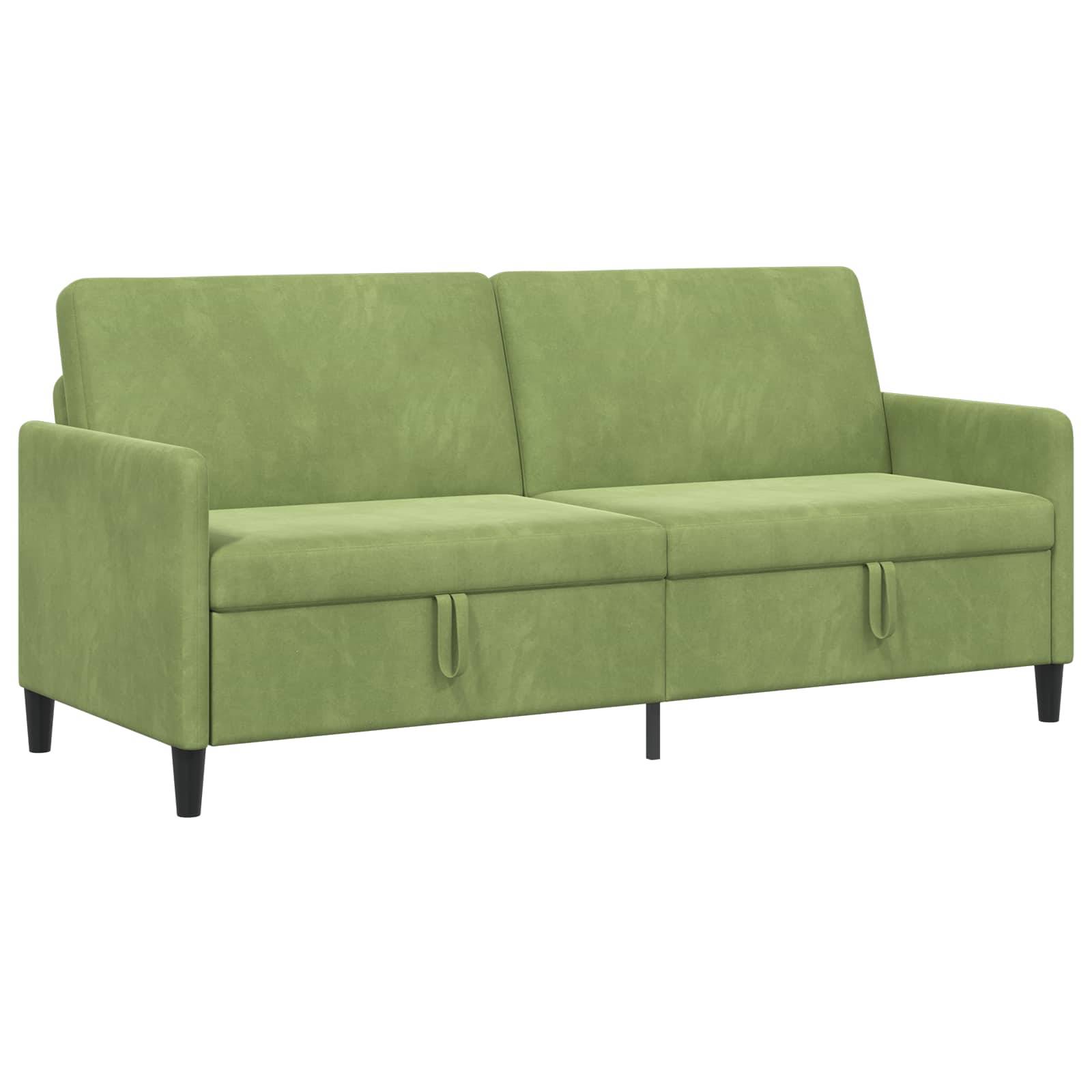 vidaXL Sofa mit Stauraum Hellgrün 192 x 78 x 87 cm Polyester