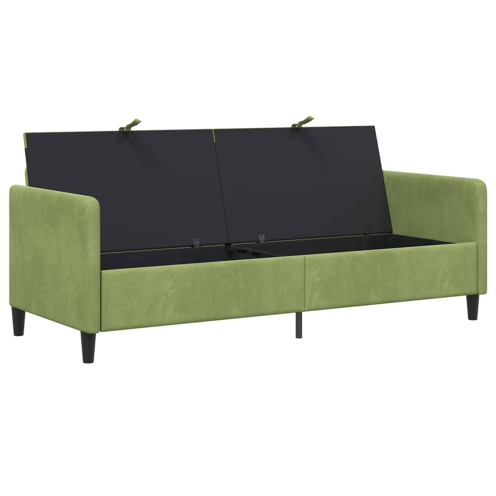 vidaXL Sofa mit Stauraum Hellgrün 192 x 78 x 87 cm Polyester