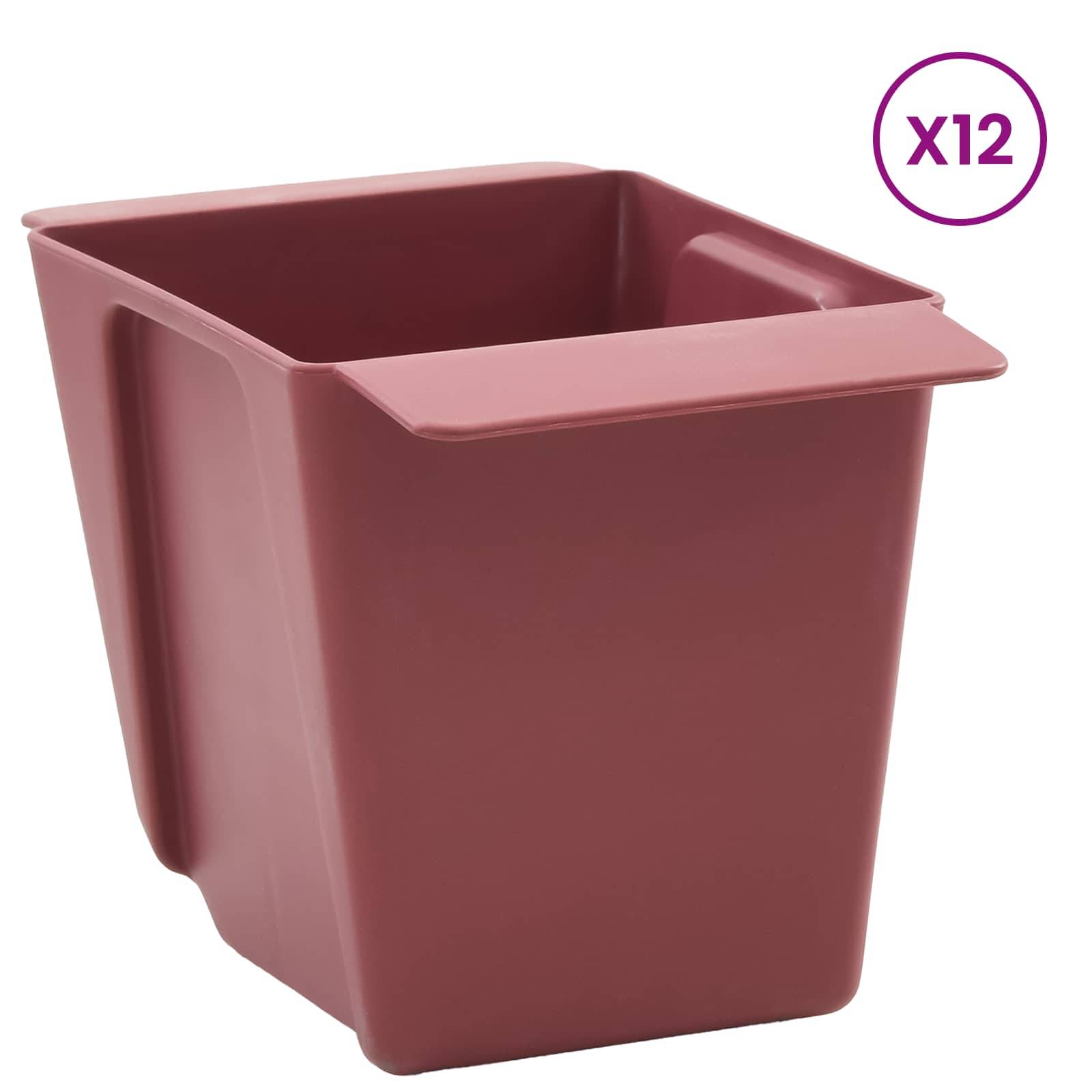 vidaXL Blumenboxen für Euro-Paletten 12 pcs Braun 14 x 9 x 9,5 cm