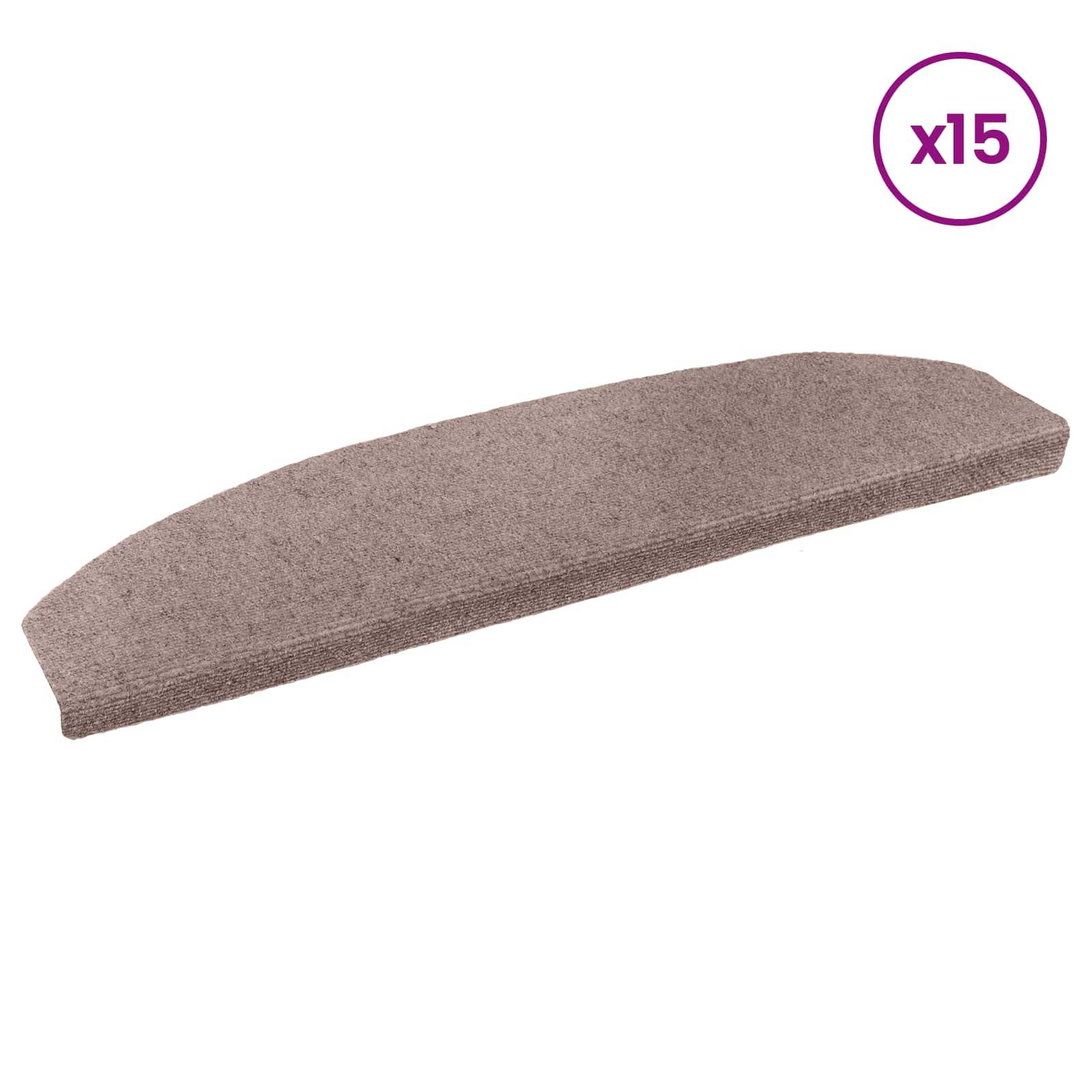 vidaXL Selbstklebende Treppenschoner 15 pcs Beige 80 x 24,5 x 3,5 cm