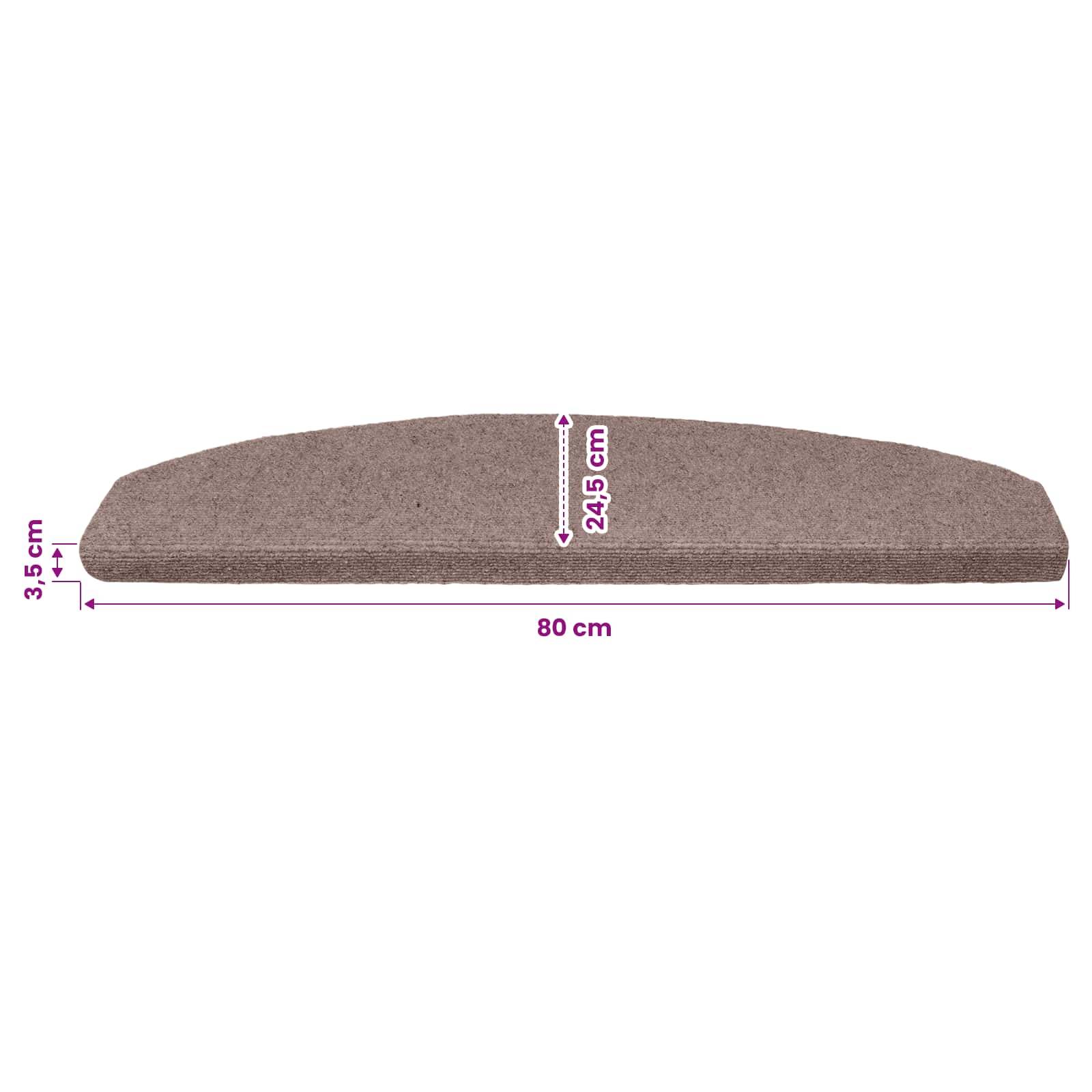 vidaXL Selbstklebende Treppenschoner 15 pcs Beige 80 x 24,5 x 3,5 cm