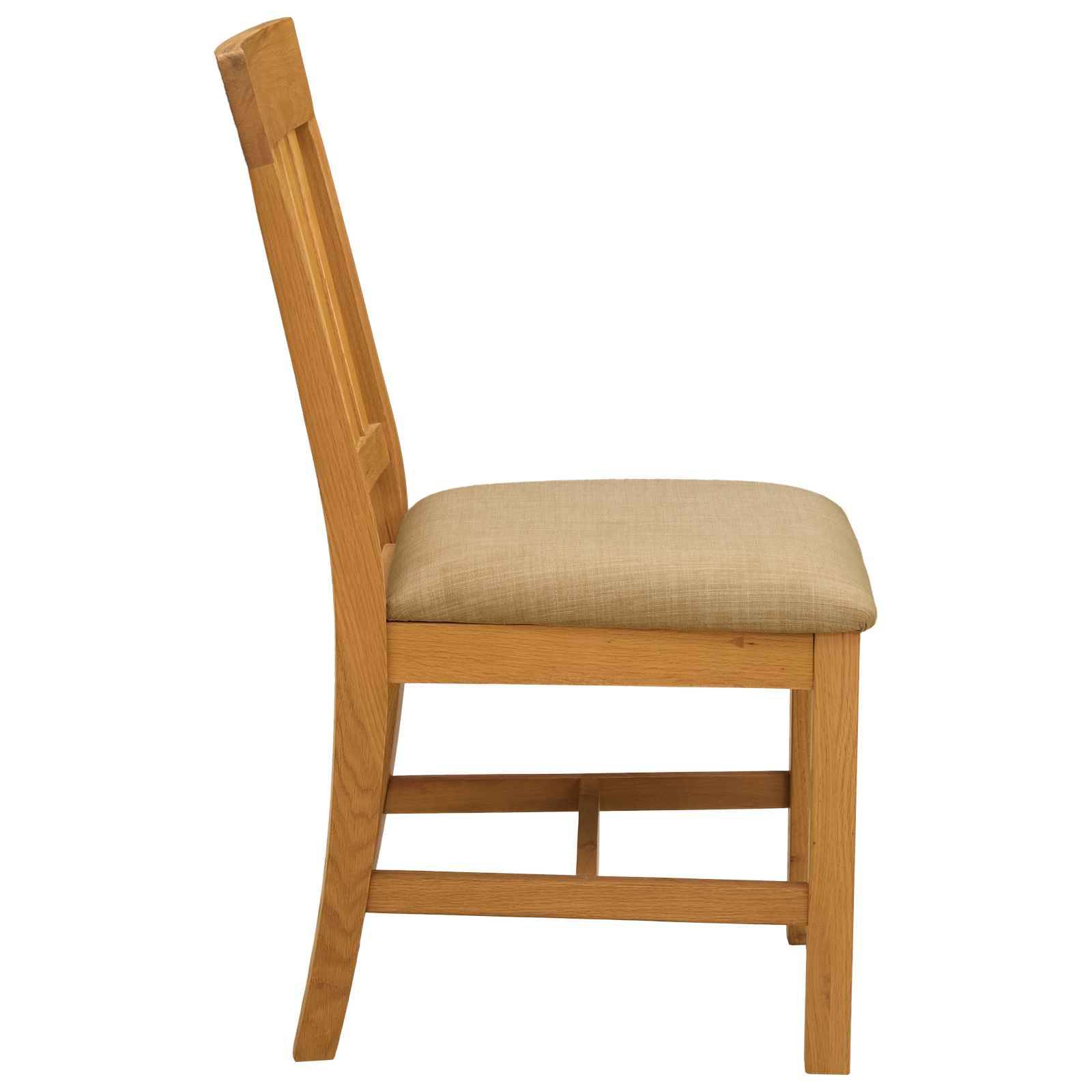 vidaXL Esszimmerstuhl 2 pcs Massivholz Eiche Beige 45 x 59 x 92 cm
