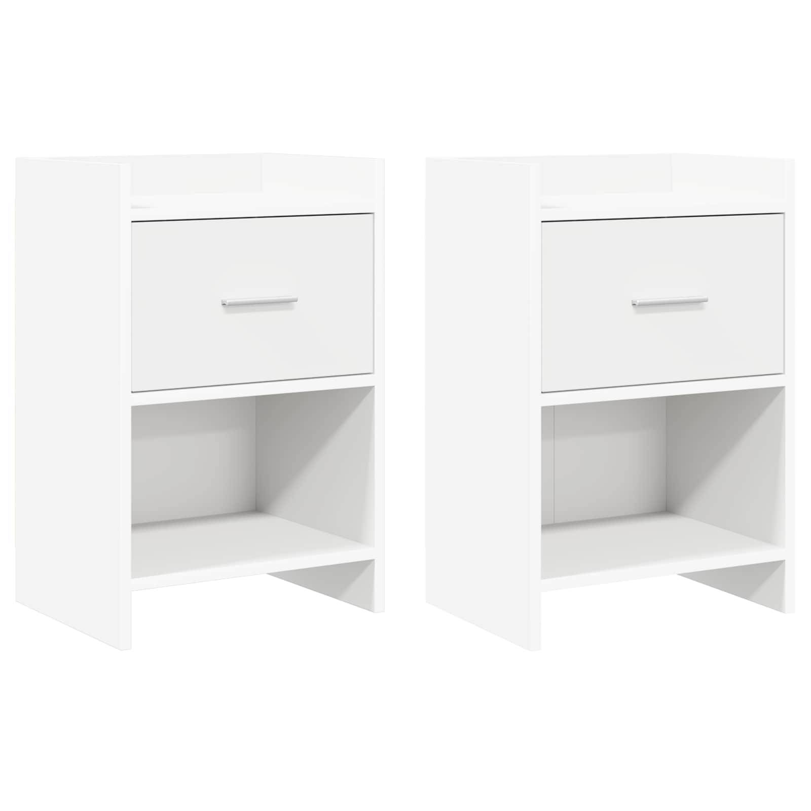 vidaXL Nachttische 2 pcs Weiß 40 x 30 x 60 cm Holzwerkstoff