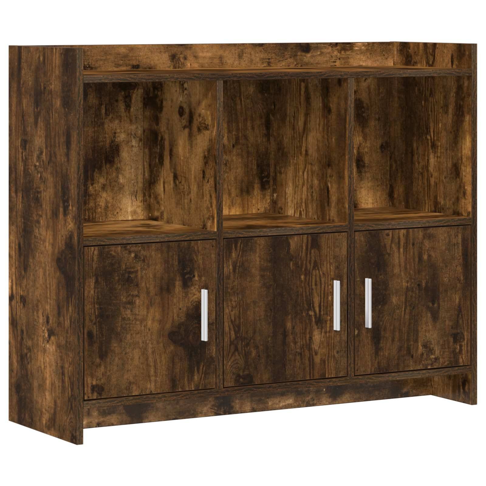 vidaXL Sideboard Geräucherte Eiche 98,5 x 33 x 80 cm Holzwerkstoff