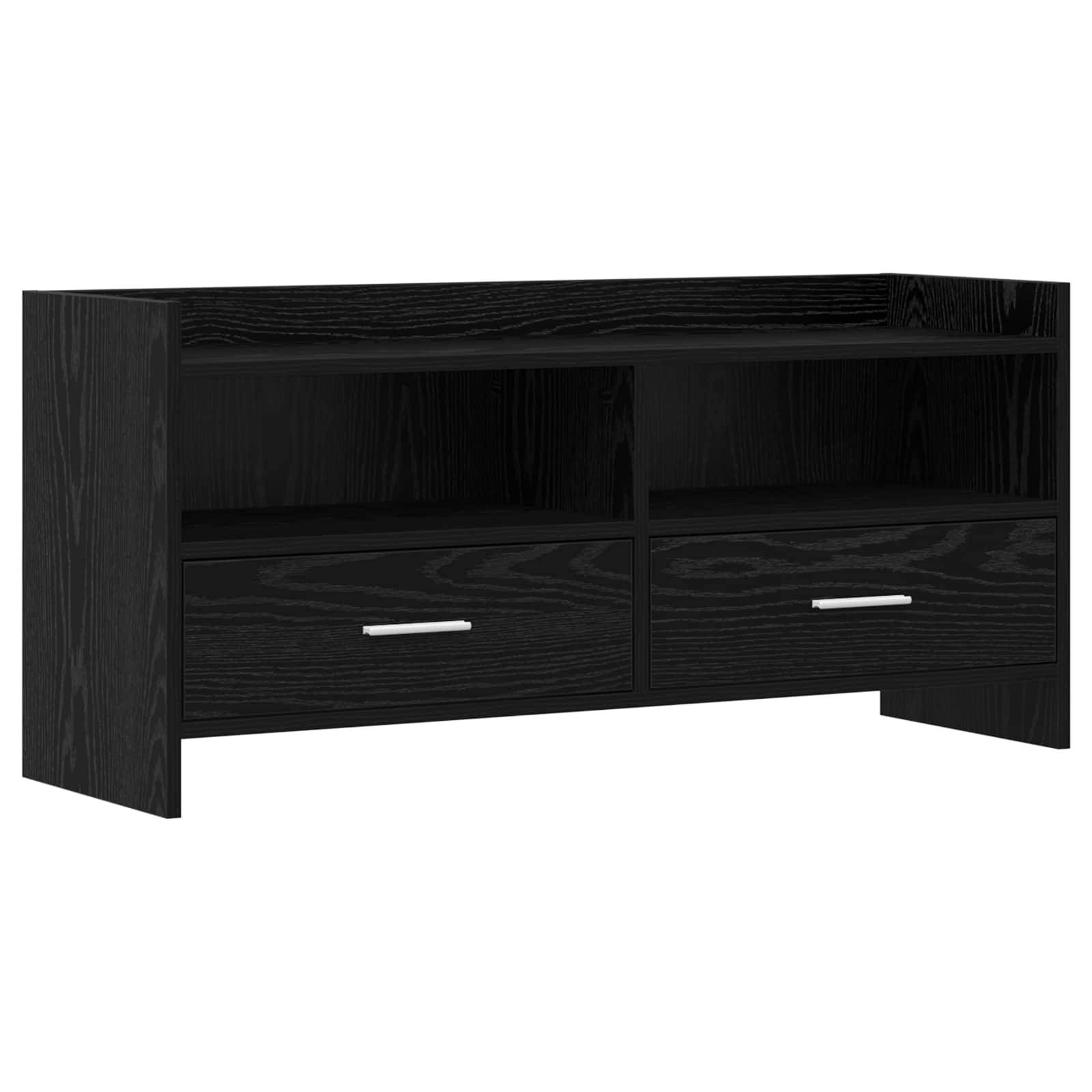 vidaXL TV-Schränk 100 x 33 x 47 cm Schwarze Eiche Holzwerkstoff