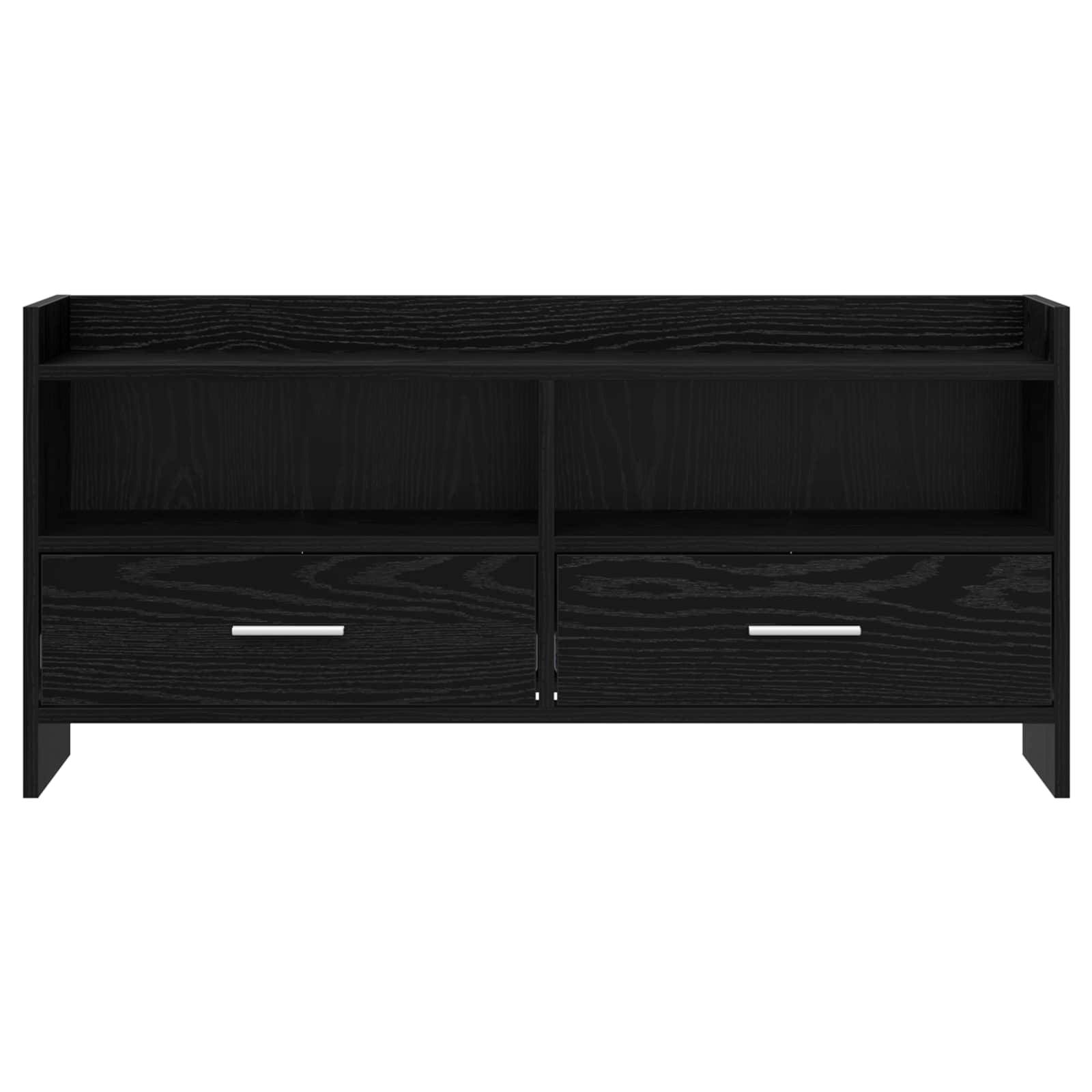 vidaXL TV-Schränk 100 x 33 x 47 cm Schwarze Eiche Holzwerkstoff