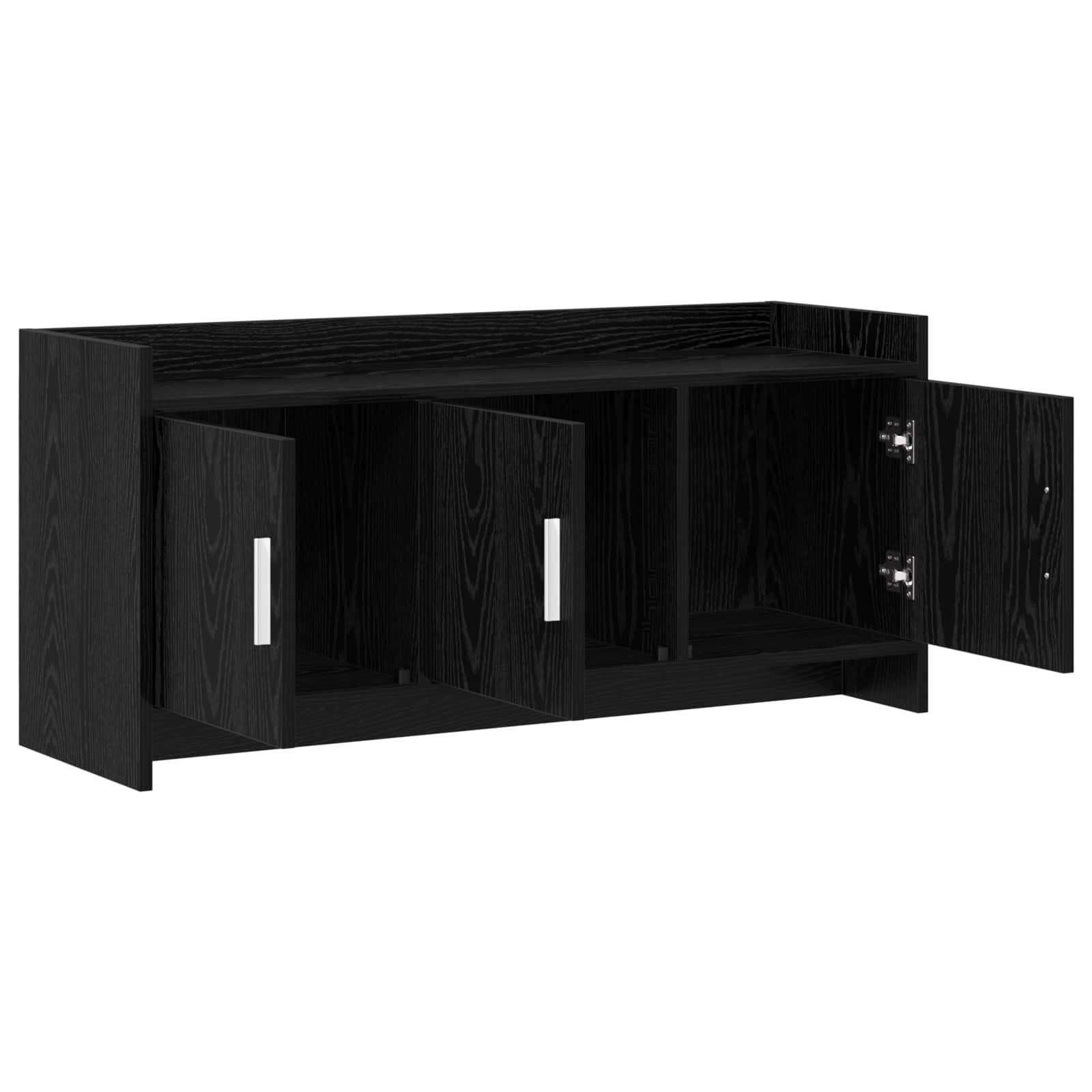 vidaXL TV-Schränk 102 x 33 x 47 cm Schwarze Eiche Holzwerkstoff