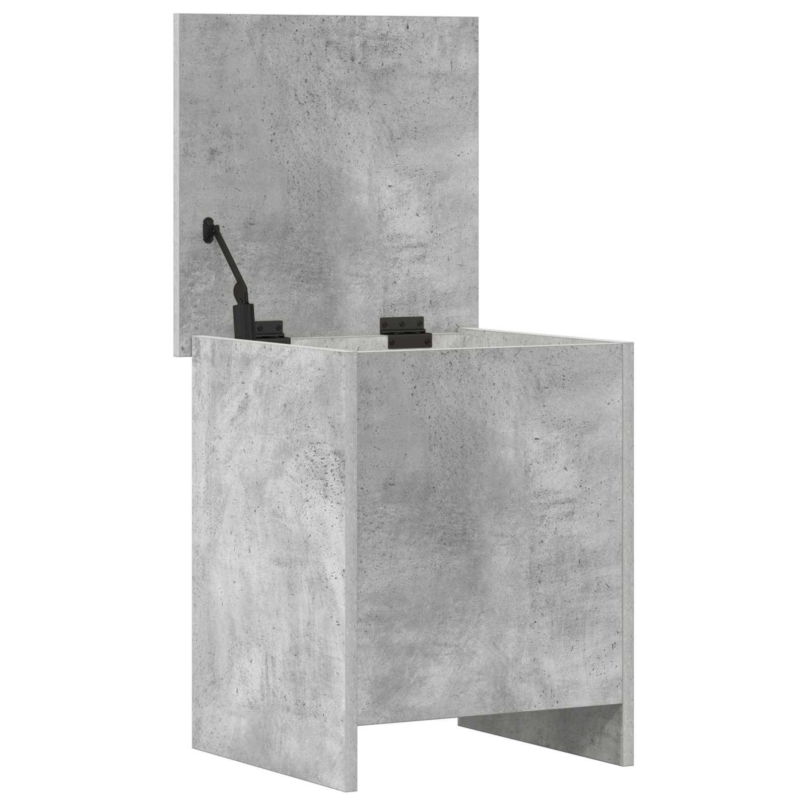 vidaXL Aufbewahrungstruhe Betongrau 40 x 40 x 50 cm Holzwerkstoff