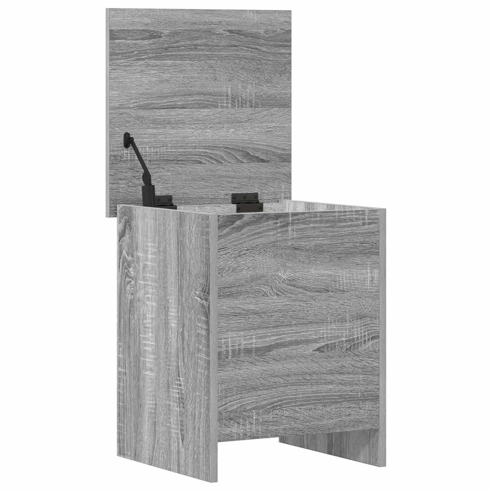 vidaXL Aufbewahrungstruhe Grau Sonoma 40 x 40 x 50 cm Holzwerkstoff