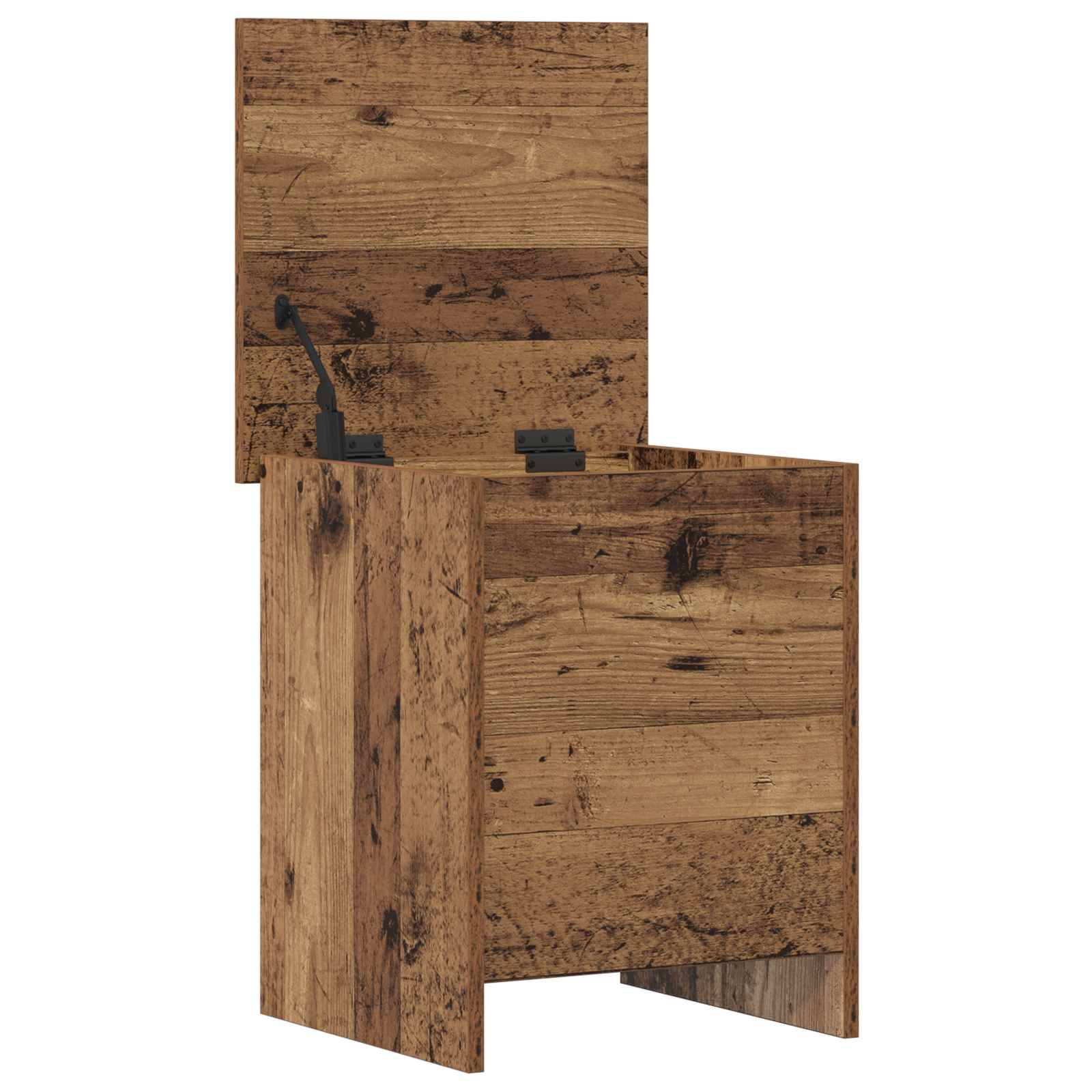 vidaXL Aufbewahrungstruhe Altholz 40 x 40 x 50 cm Holzwerkstoff