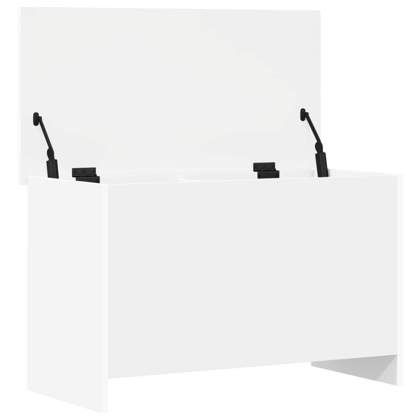 vidaXL Aufbewahrungstruhe Weiß 80 x 40 x 50 cm Holzwerkstoff