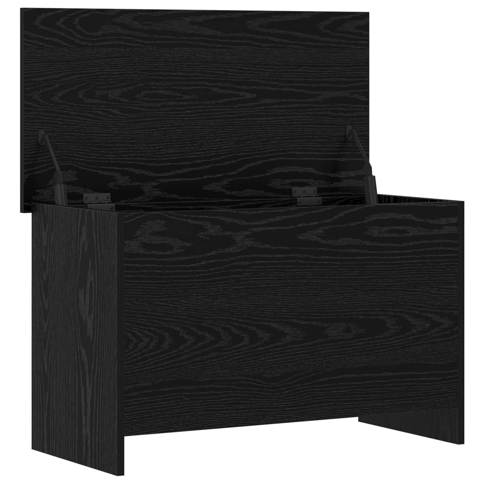 vidaXL Aufbewahrungstruhe Schwarze Eiche 80 x 40 x 50 cm Holzwerkstoff