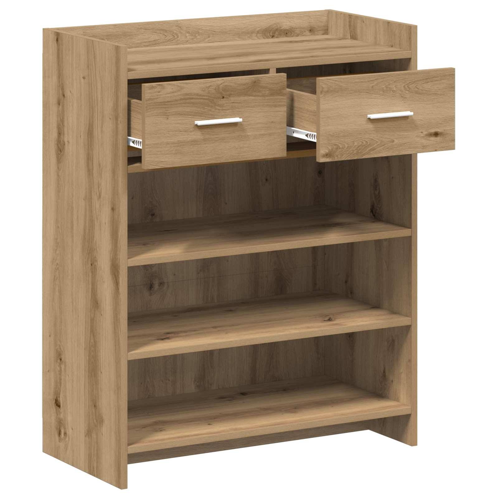 vidaXL Schuhschrank Artisan-Eiche 73,5 x 36 x 92 cm Holzwerkstoff
