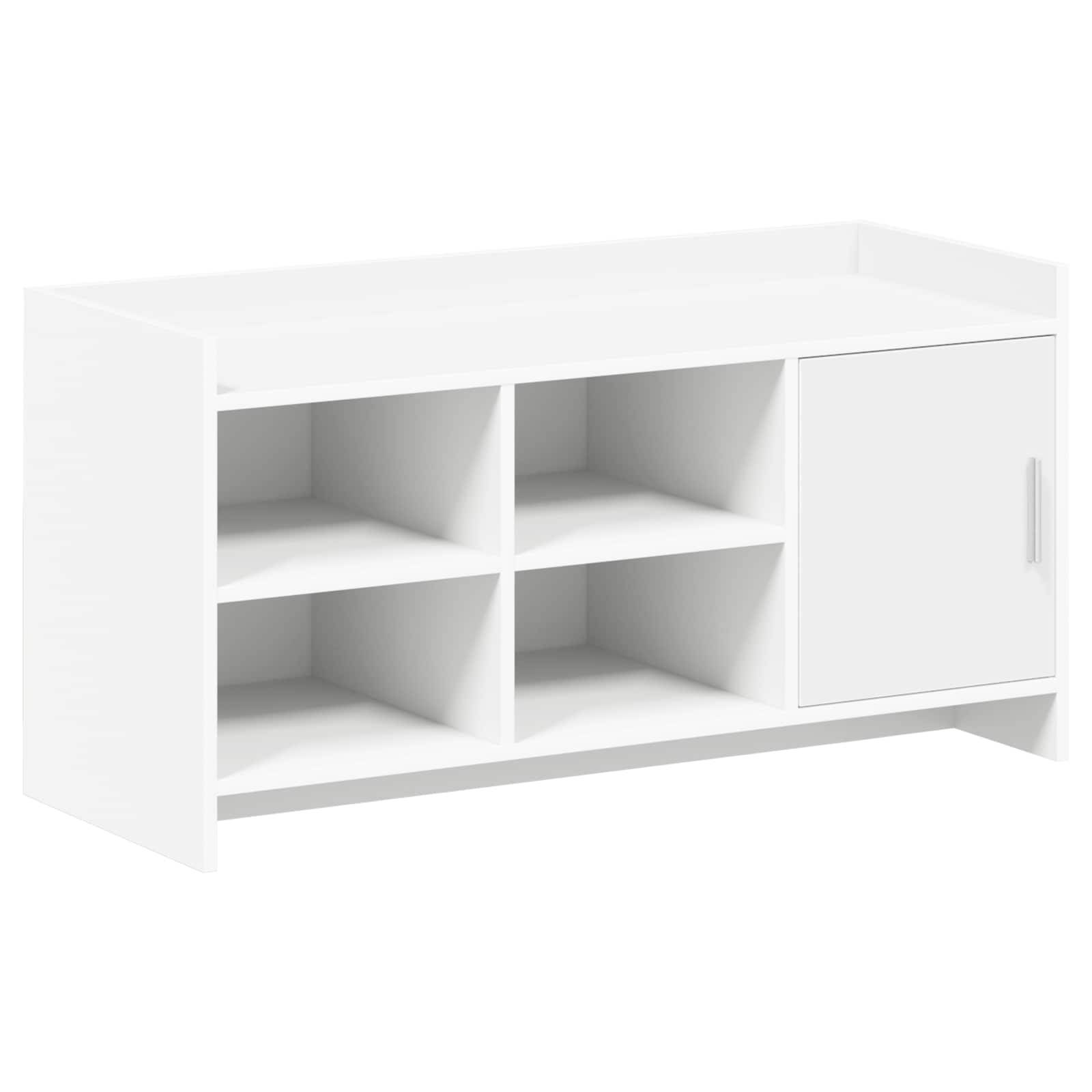 vidaXL Schuhschrank mit Speicher Weiß 100 x 39,5 x 51 cm Holzwerkstoff