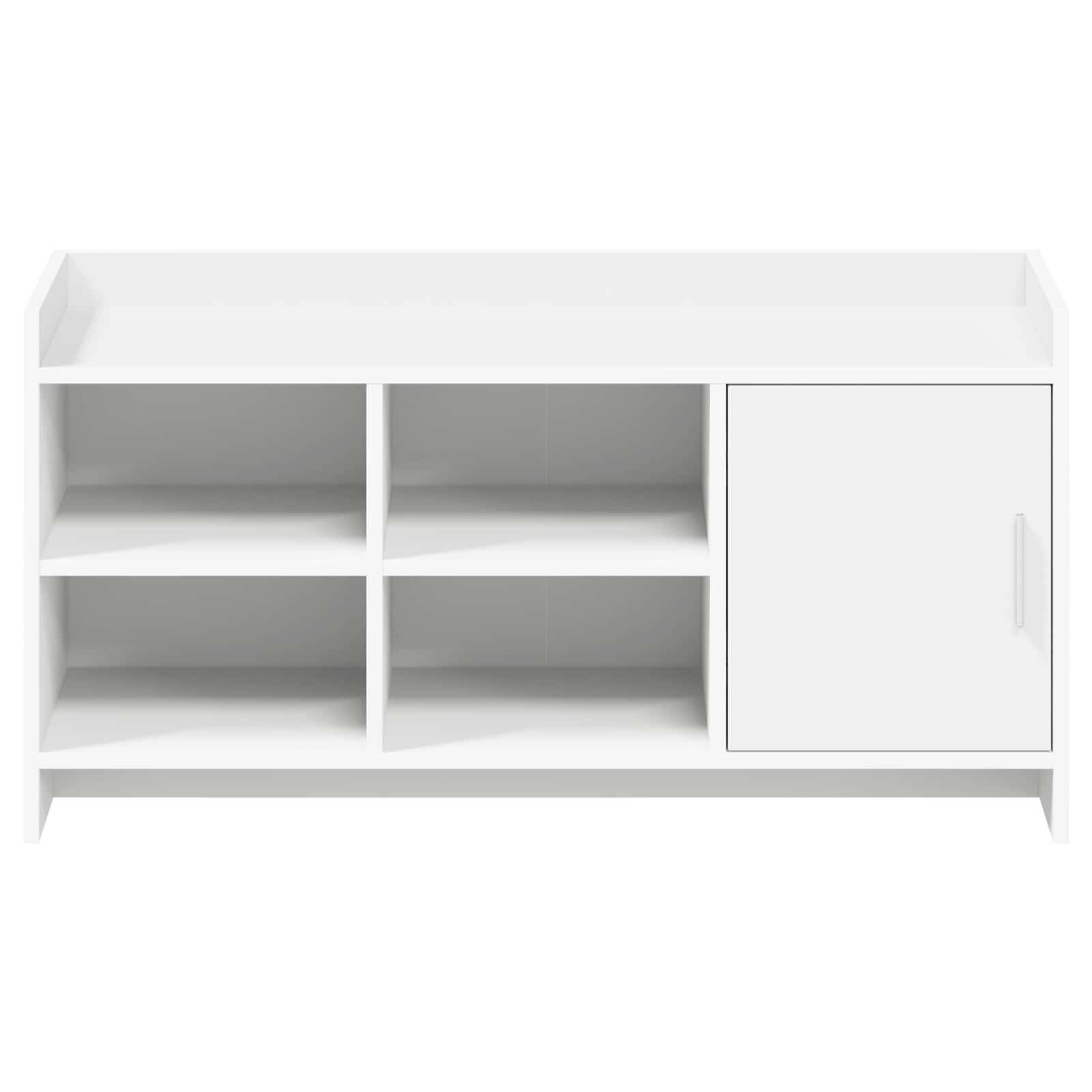 vidaXL Schuhschrank mit Speicher Weiß 100 x 39,5 x 51 cm Holzwerkstoff