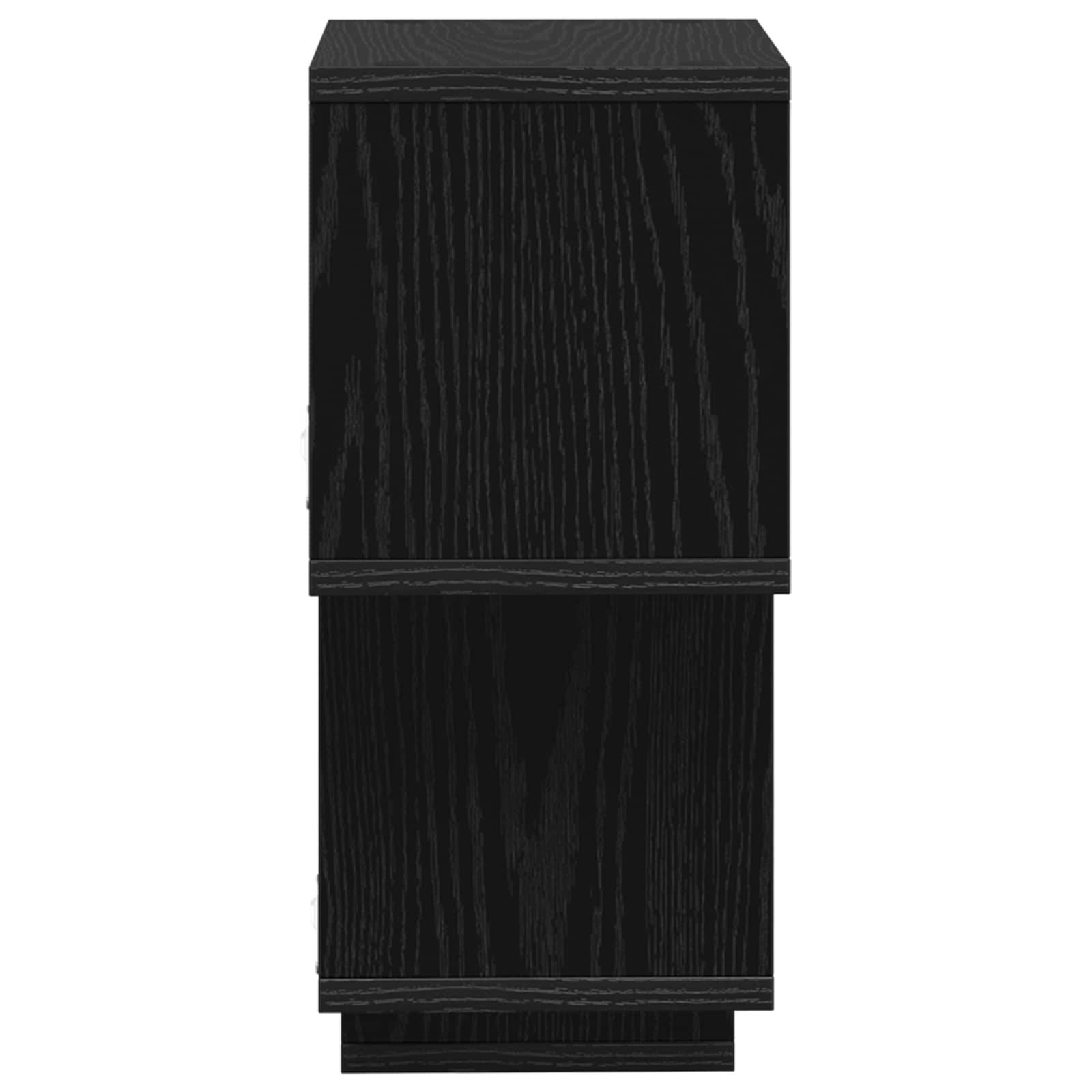 vidaXL Schwebendes Regal Wandhalterung Schwarz 87 x 20 x 55 cm