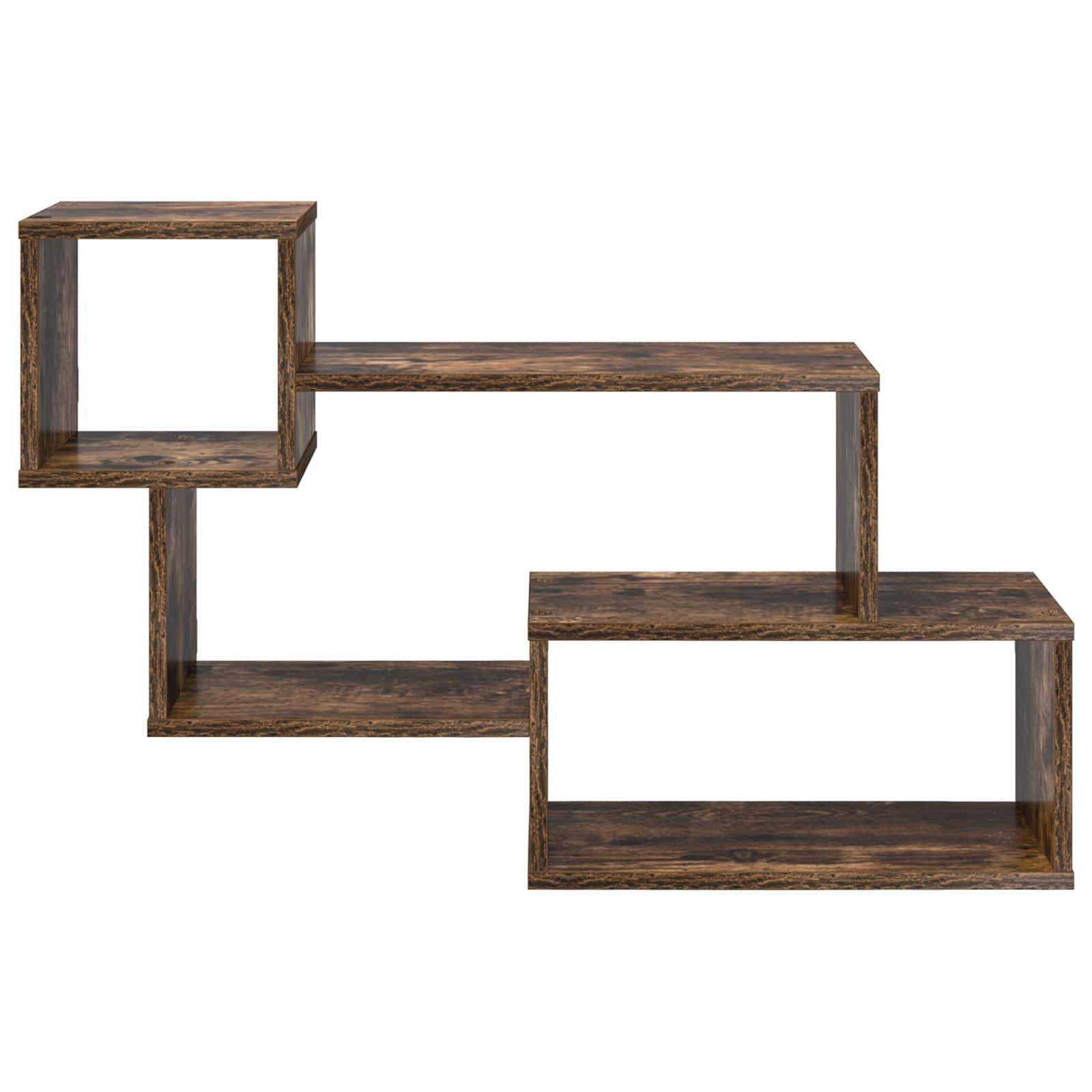 vidaXL Schwebendes Regal Wandhalterung Braun 87 x 20 x 55 cm
